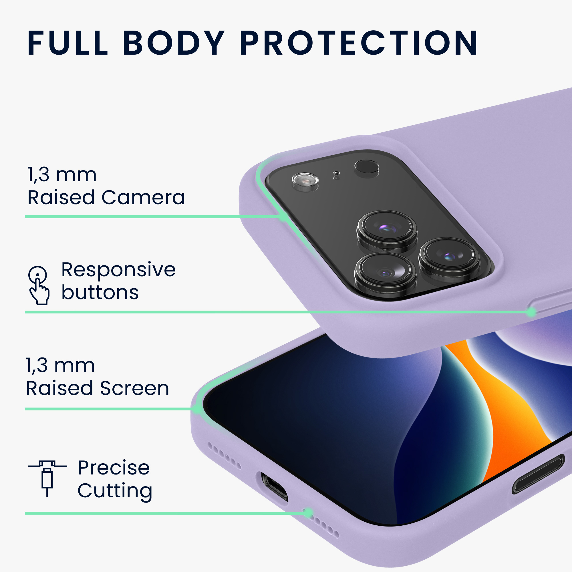 Silikonový kryt Kwmobile pro iPhone 17 Pro Max - levandulová