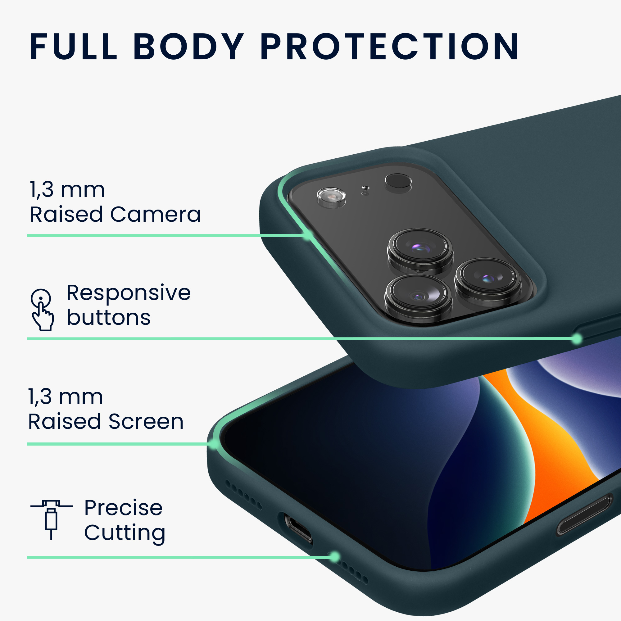 Silikonový kryt Kwmobile pro iPhone 17 Pro Max - tmavě šedá