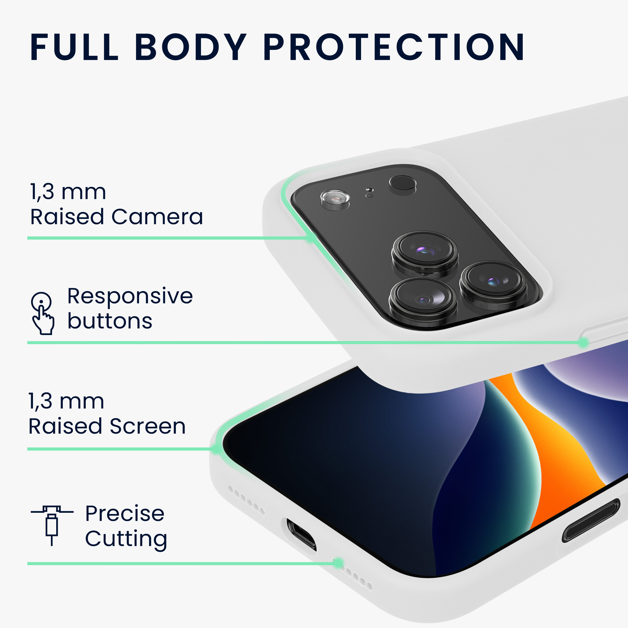 Silikonový kryt Kwmobile pro iPhone 17 Pro Max - bílá