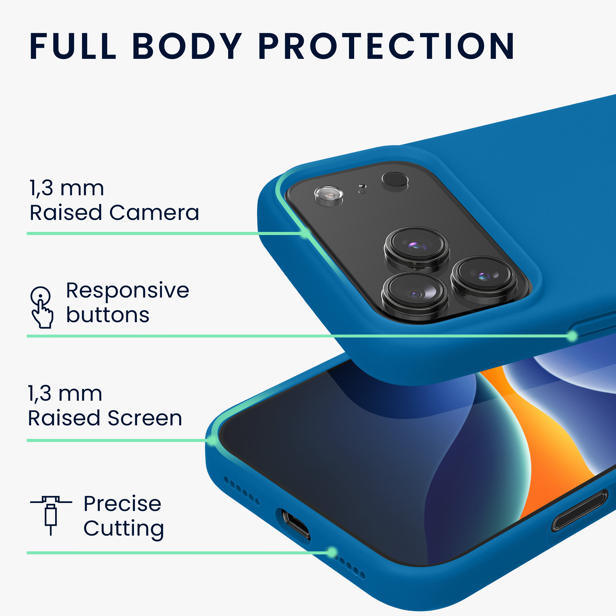 Pouzdro pro Apple iPhone 18 Pro Max / iPhone 17 Pro Max kwmobile silikonové - modrý korál