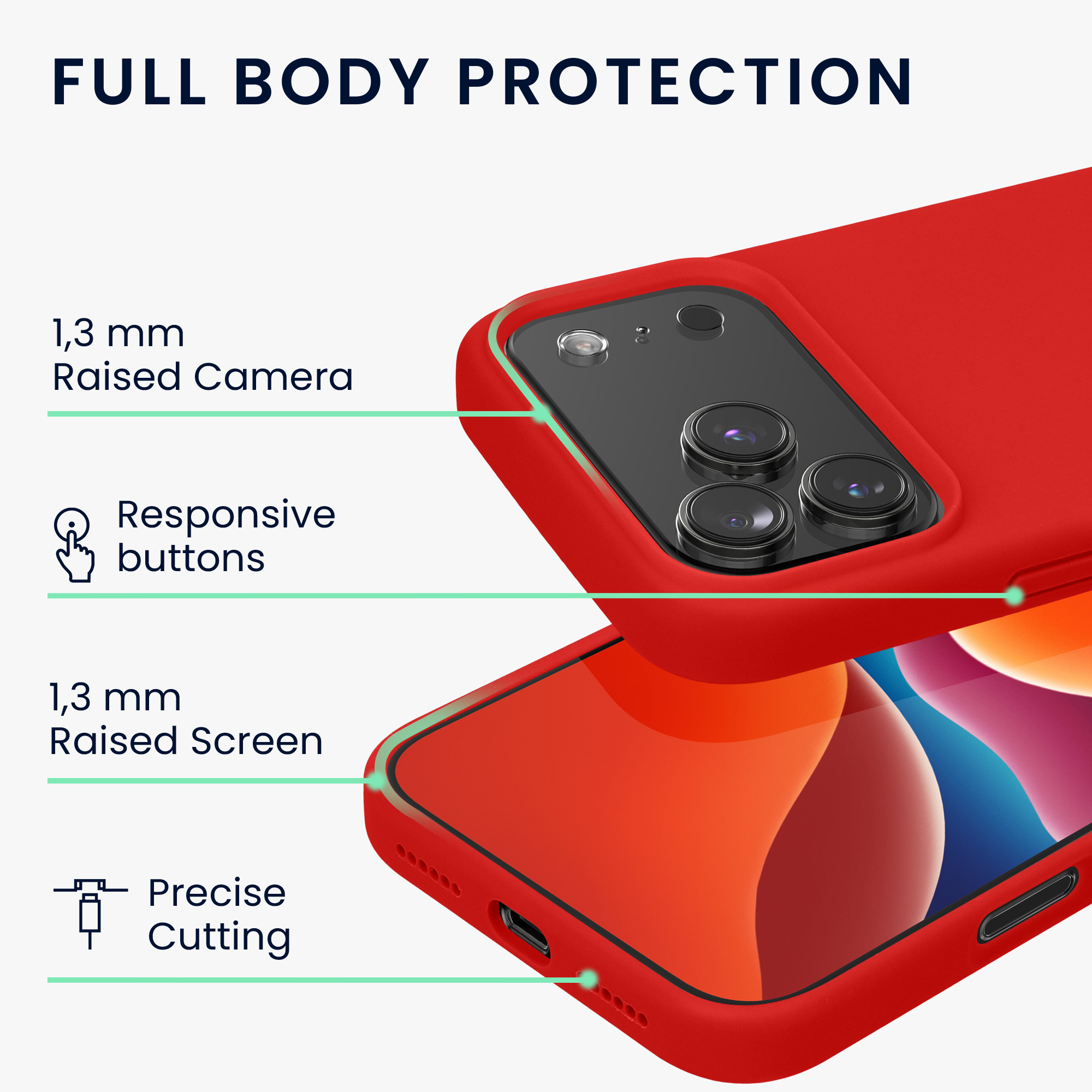 Pouzdro pro Apple iPhone 18 Pro Max / iPhone 17 Pro Max kwmobile silikonové - klasická červená