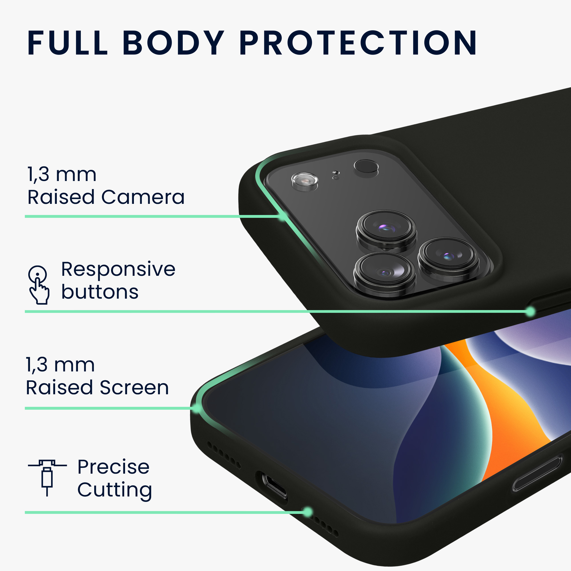 Pouzdro pro Apple iPhone 18 Pro Max / iPhone 17 Pro Max kwmobile silikonové - černá matný