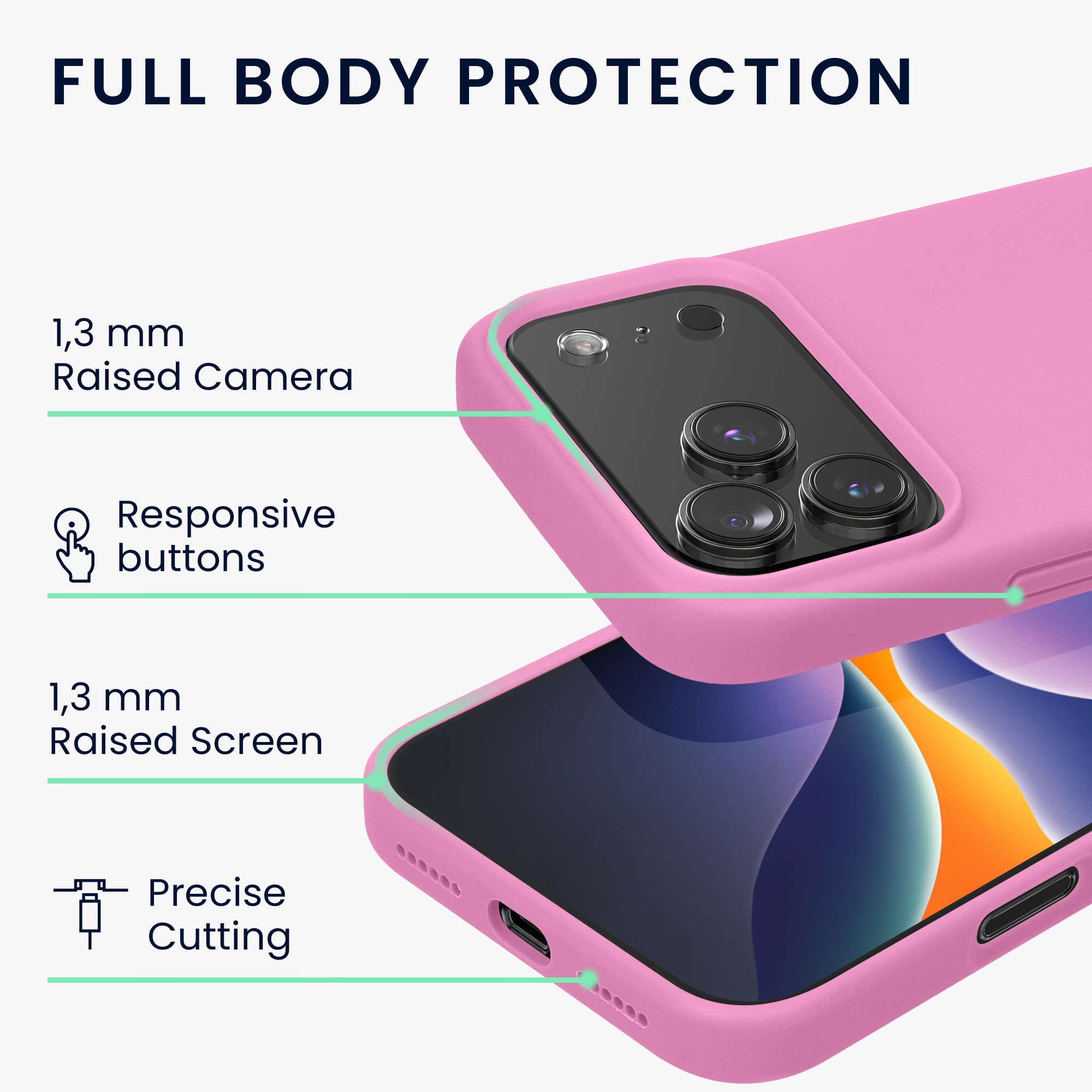 Pouzdro pro Apple iPhone 18 Pro Max / iPhone 17 Pro Max kwmobile silikonové - růžová levandulová