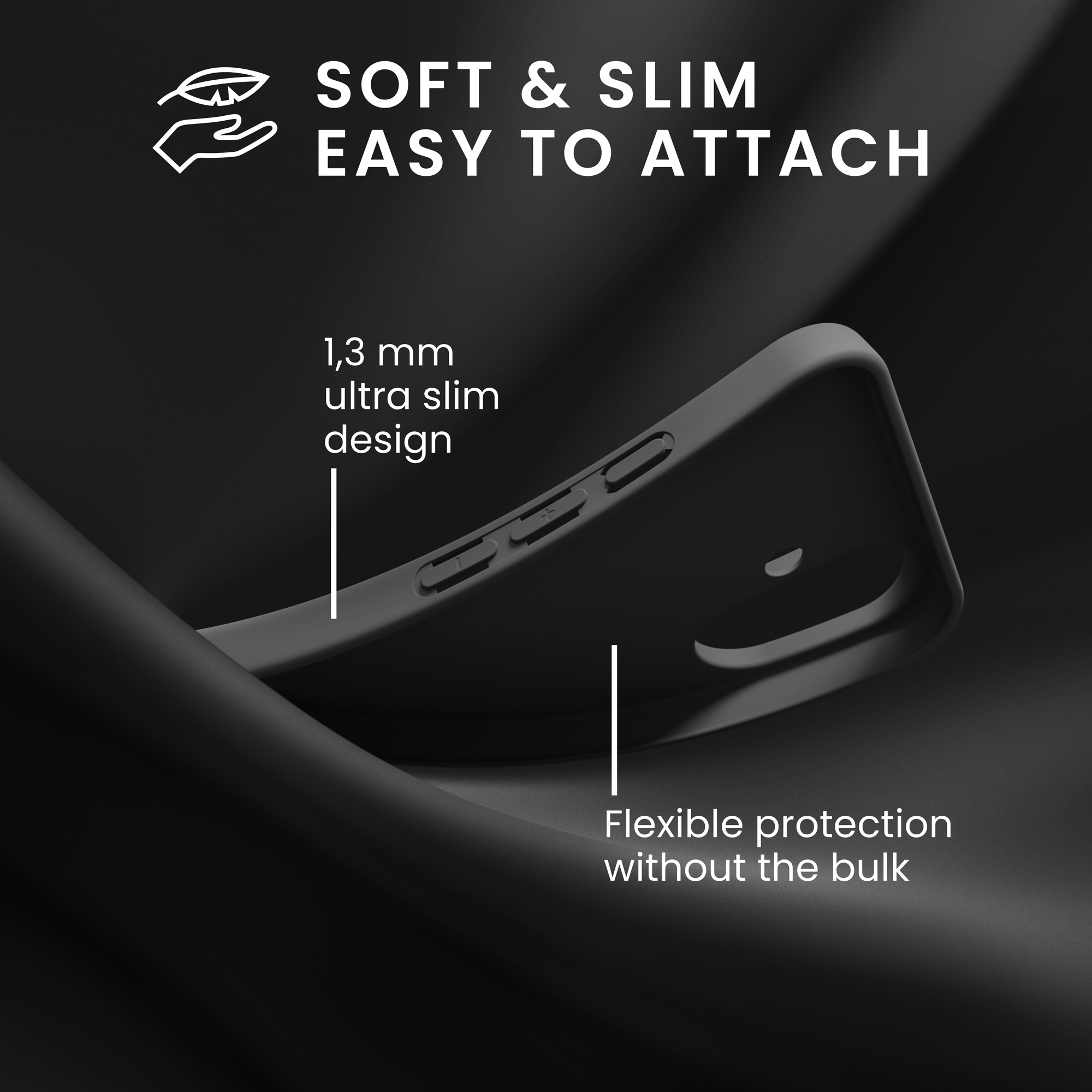 Silikonový kryt Kwmobile pro iPhone 17 - černá matná