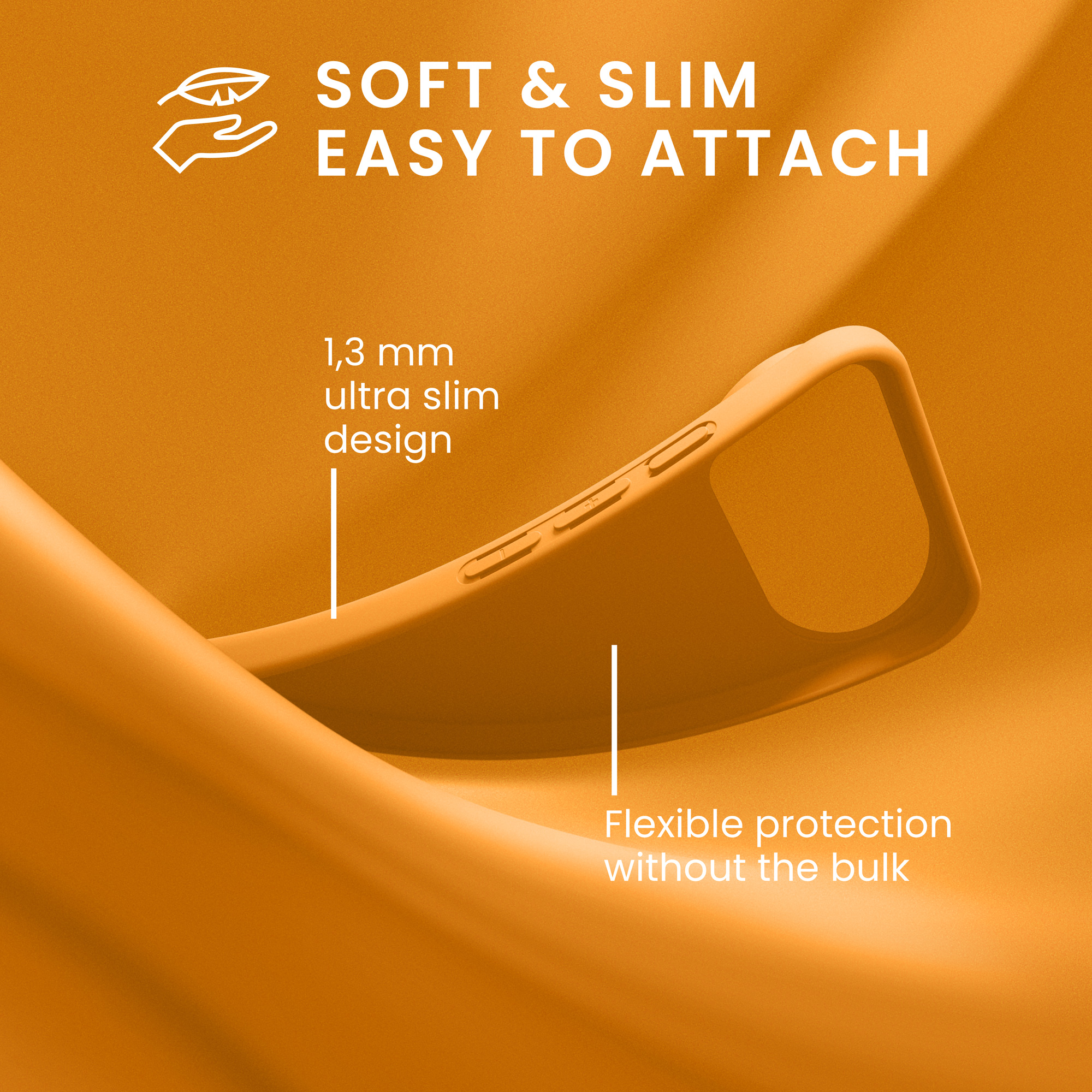 kwmobile měkký ochranný TPU kryt pro Apple iPhone Air, nárazuvzdorný, kompatibilní s bezdrátovým nabíjením, ovocně oranžová