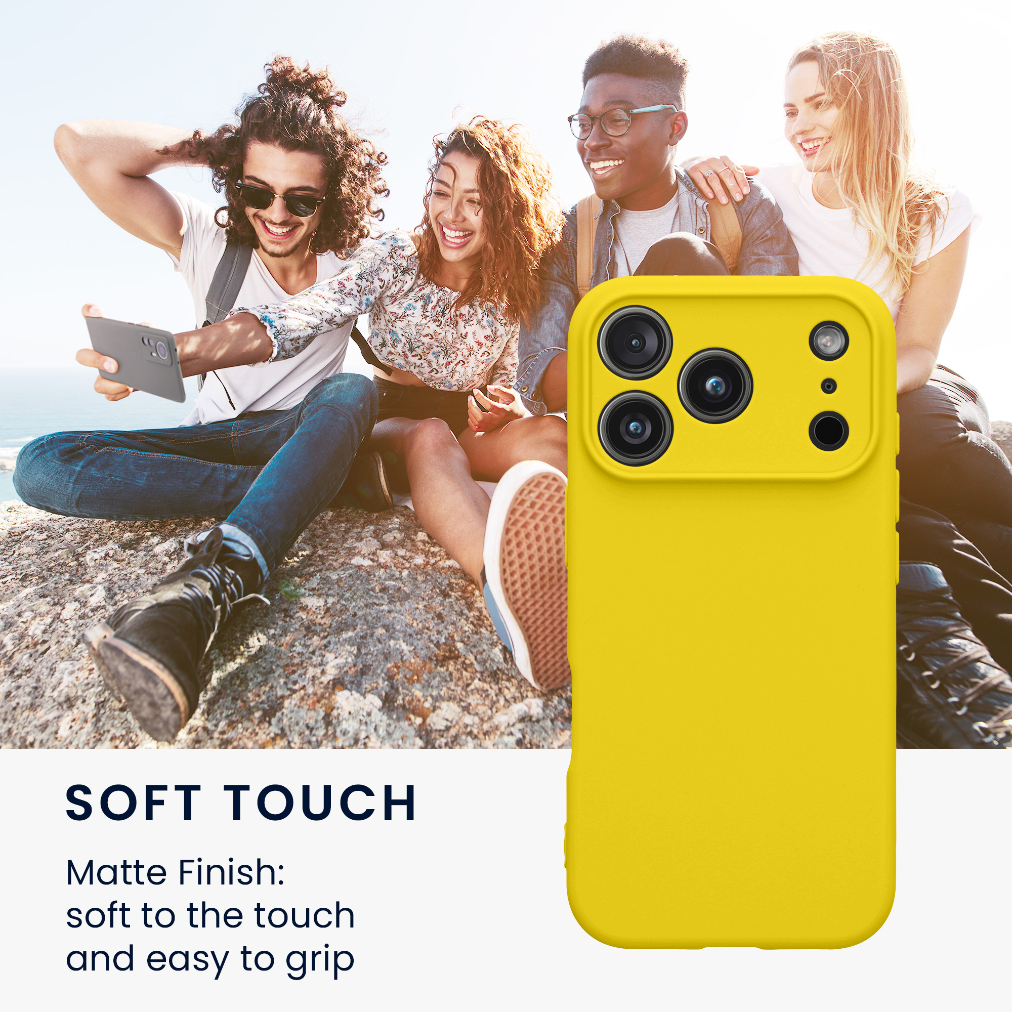 Pouzdro pro Apple iPhone 18 Pro / iPhone 17 Pro kwmobile tenké TPU - zářivě žlutá