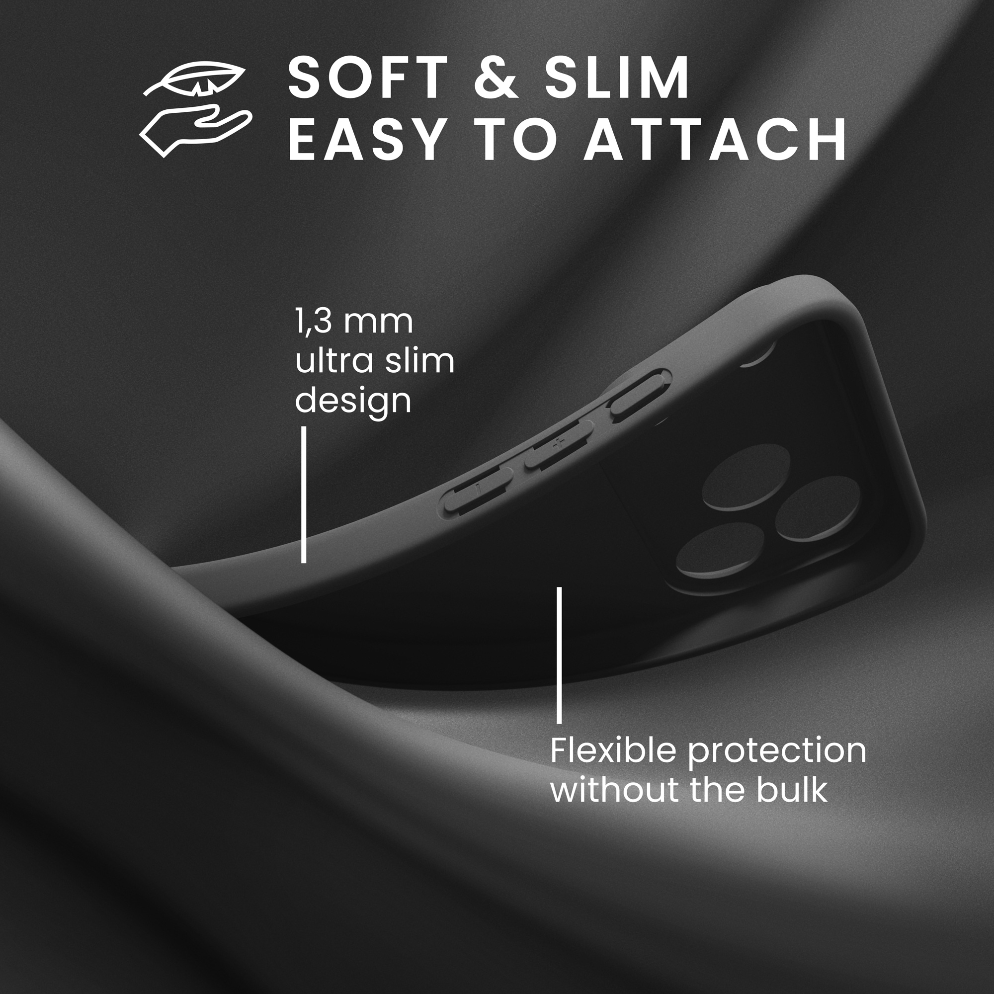 Silikonový kryt Kwmobile pro iPhone 17 Pro Max - černá matná