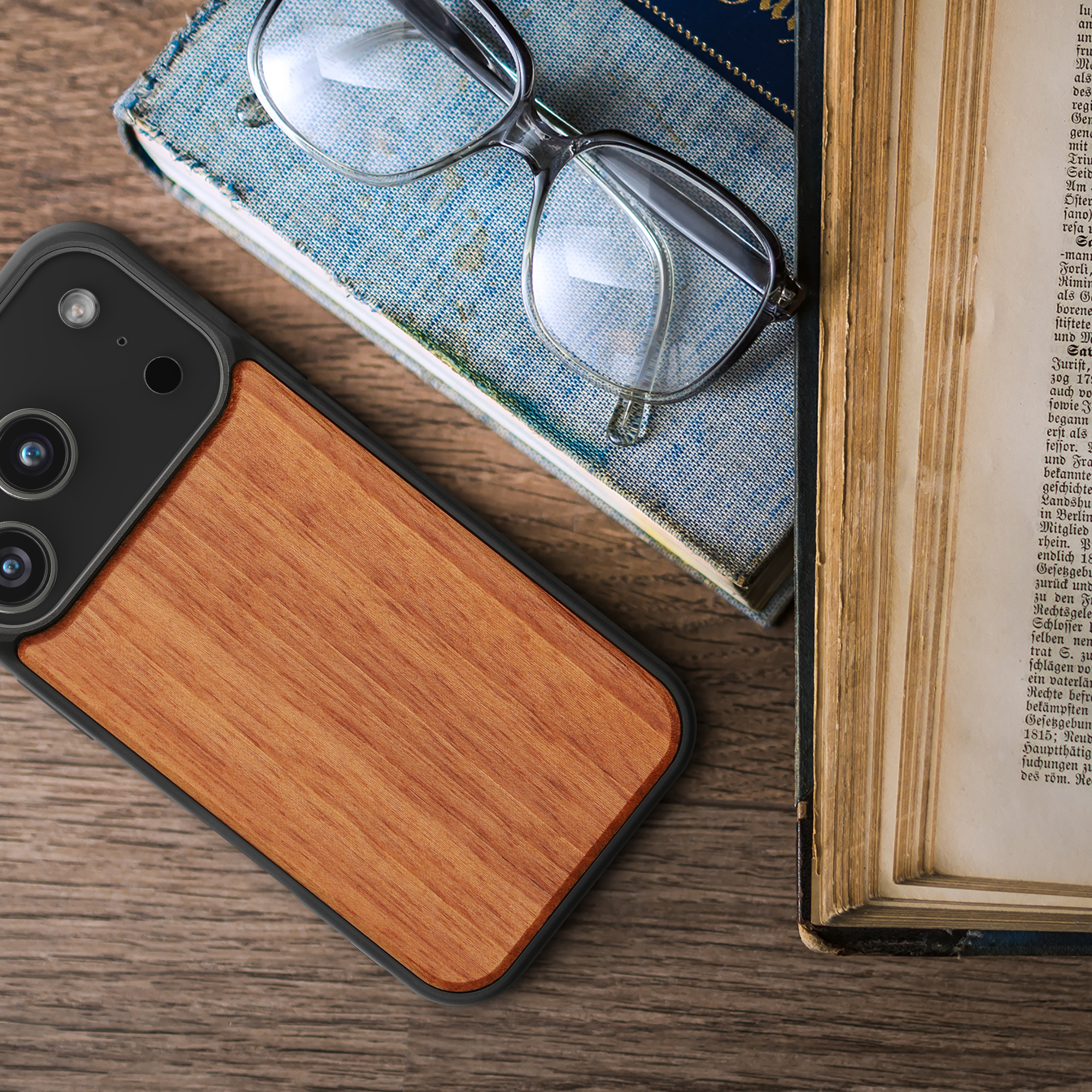 Dřevěný kryt na mobil Apple iPhone 18 Pro / 17 Pro - kwmobile, přírodní