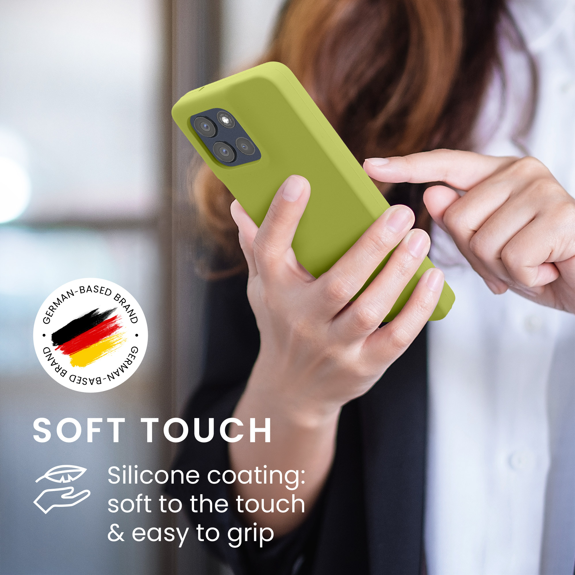 Kwmobile Silikonový kryt Motorola Moto G86 5G matcha zelená
