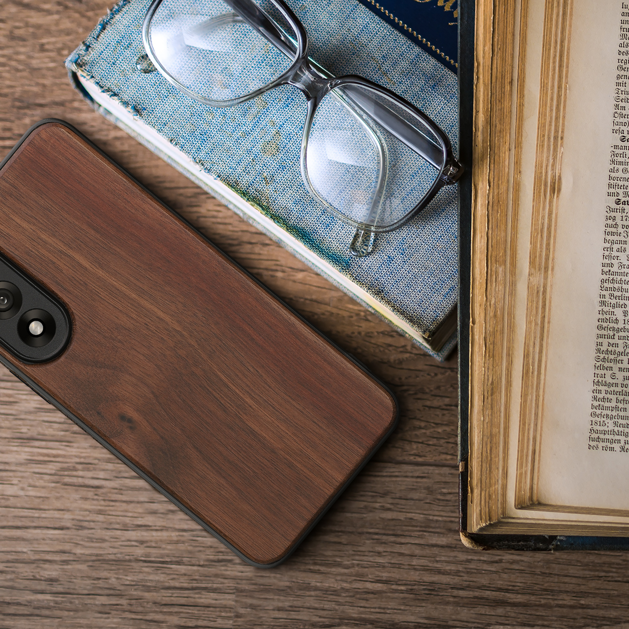 Dřevěný kryt kwmobile pro OnePlus Nord 5, tmavě hnědá