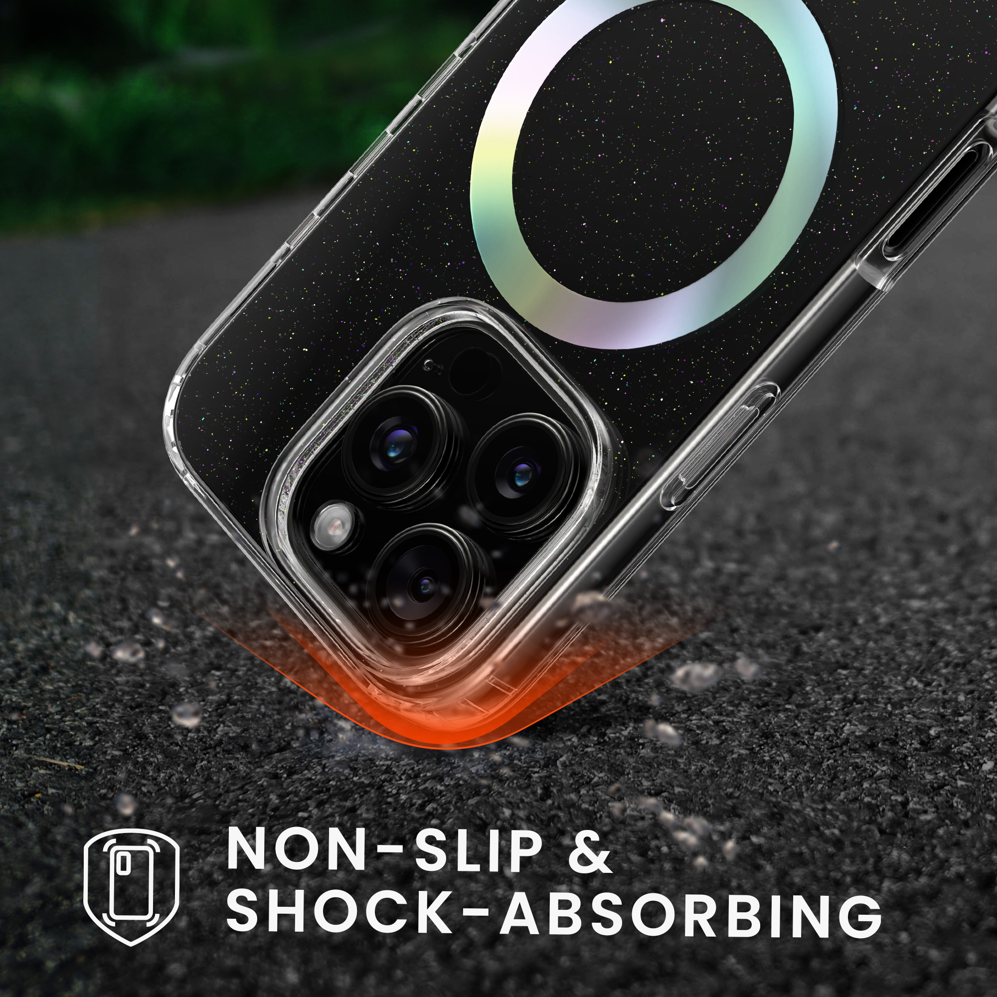 Magnetický kryt kwmobile pro iPhone 15 Pro - třpytivá