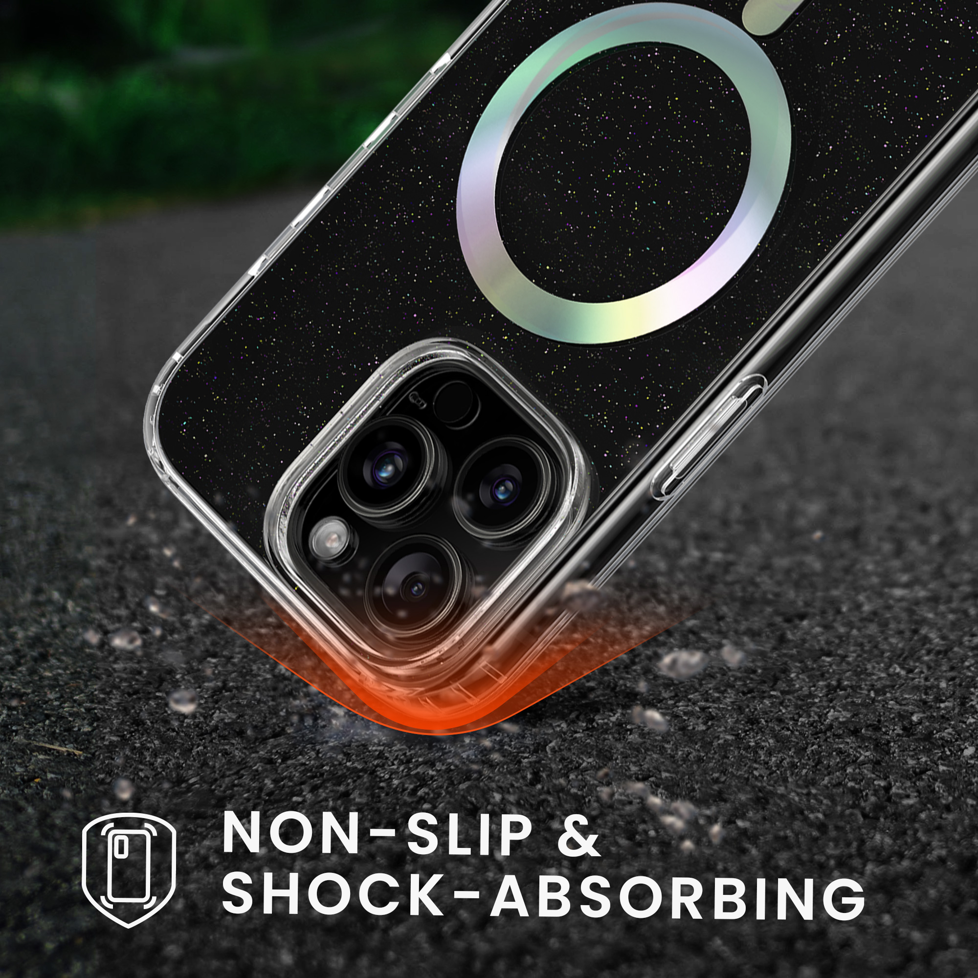 Magnetický kryt kwmobile pro iPhone 15 Pro Max - třpytivá