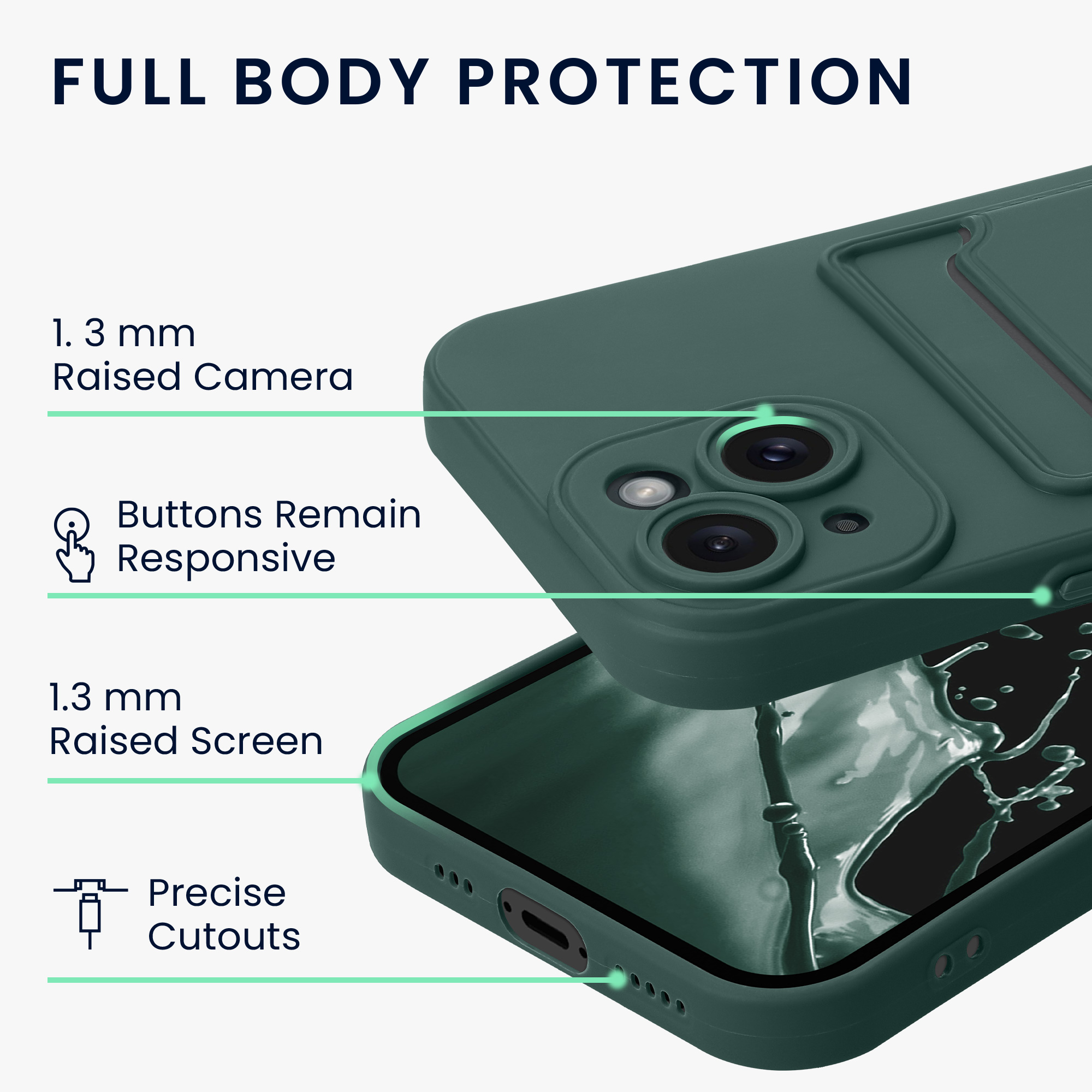 Nabíječka kwmobile slim iPhone 15 zelená