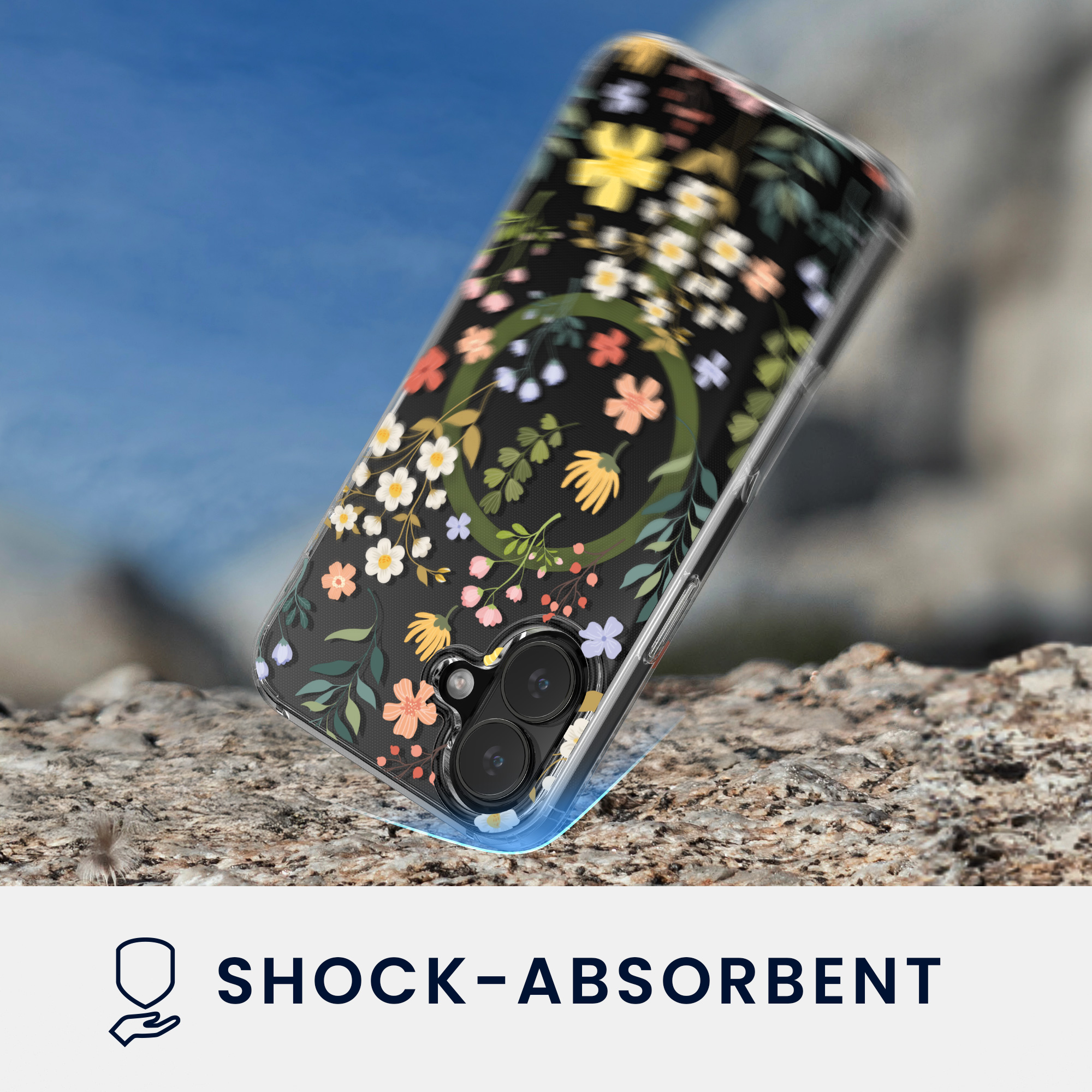 Čiré pouzdro na telefon pro Apple iPhone 16 kwmobile MagSafe TPU - motiv okouzlující květiny