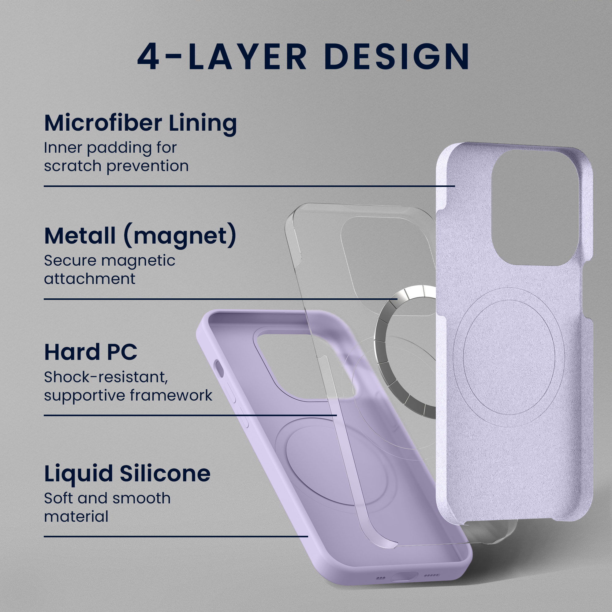 TPU silikonové pouzdro pro Apple iPhone 17e / iPhone 16e kwmobile MagSafe - levandulová