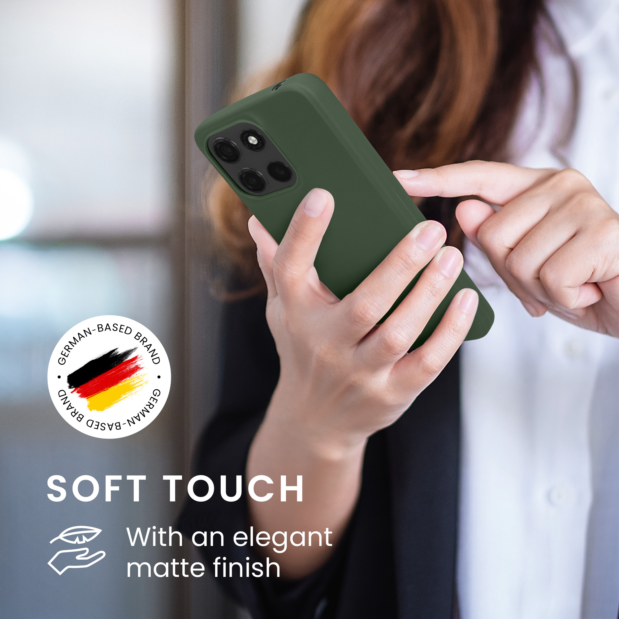 Pouzdro pro Motorola Moto G15 / G15 Power/ G17 / G17 Power kwmobile TPU - tmavě zelená