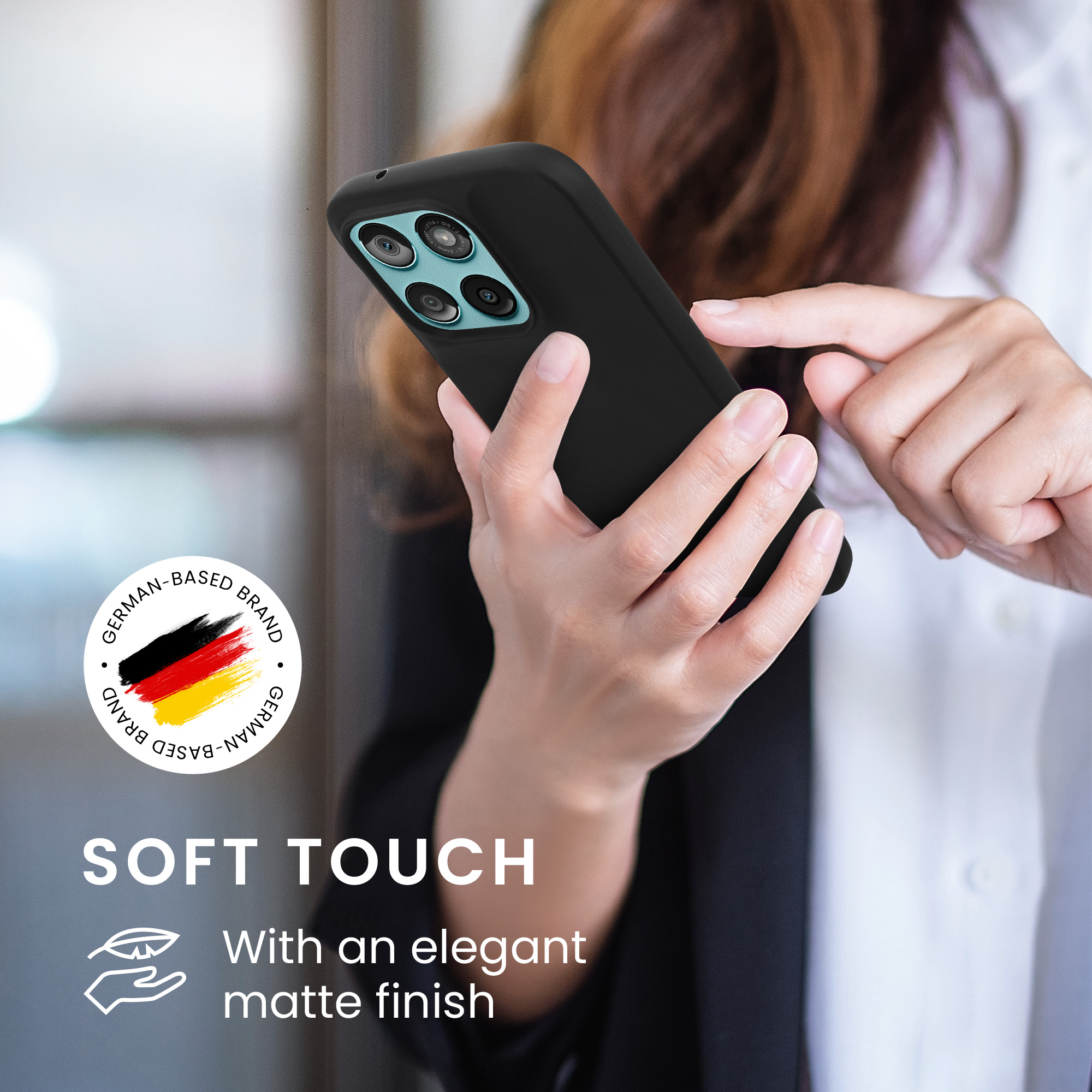 Pouzdro pro Motorola Moto G67 / G77 / G87 kwmobile TPU - matná černá