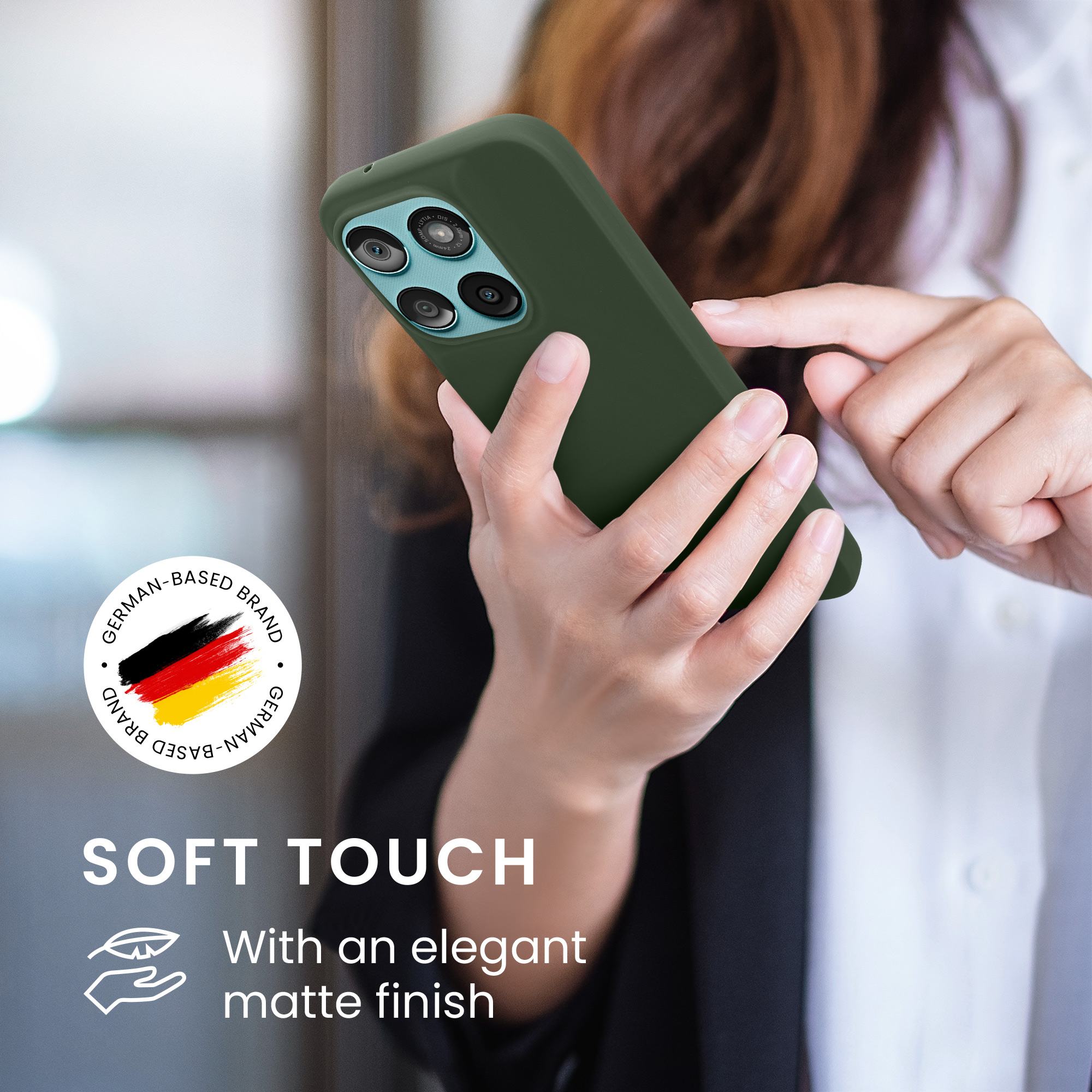 Pouzdro pro Motorola Moto G67 / G77 / G87 kwmobile TPU - tmavě zelená