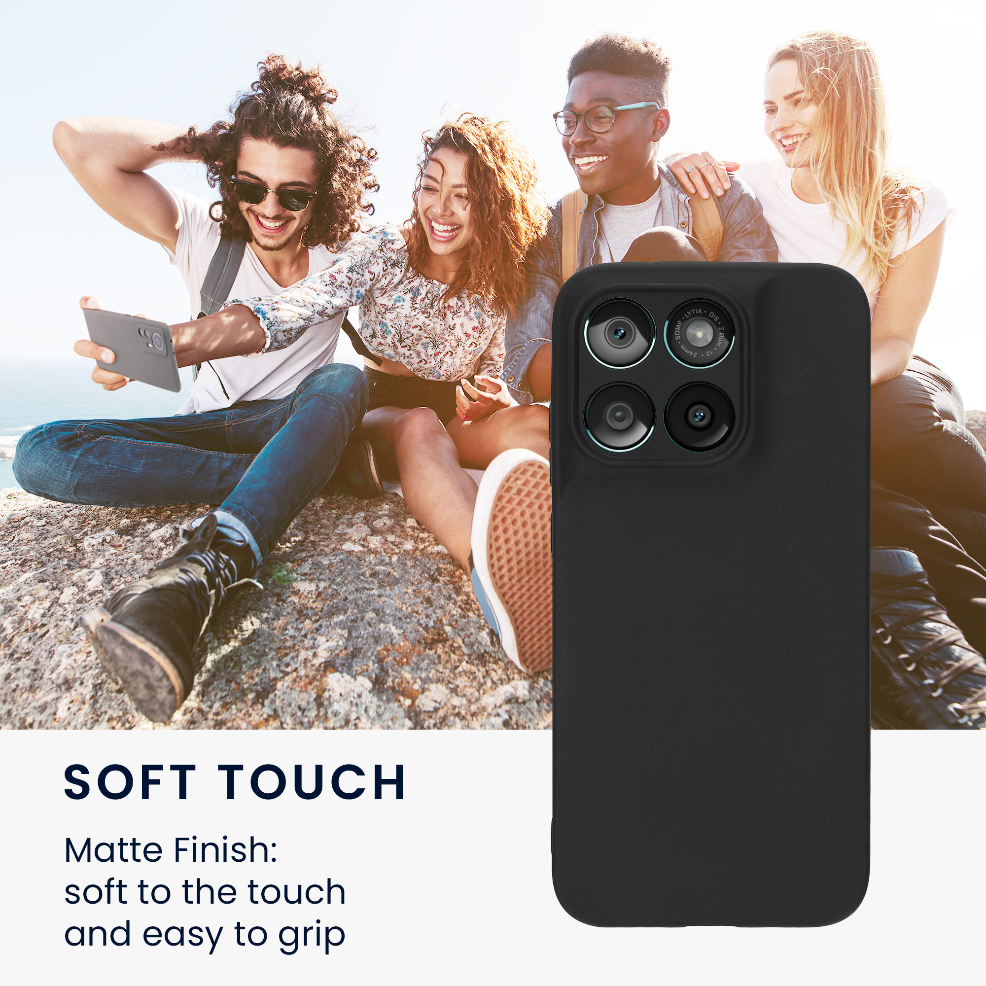 Pouzdro pro Motorola Moto G67 / G77 / G87 kwmobile tenké TPU - matná černá