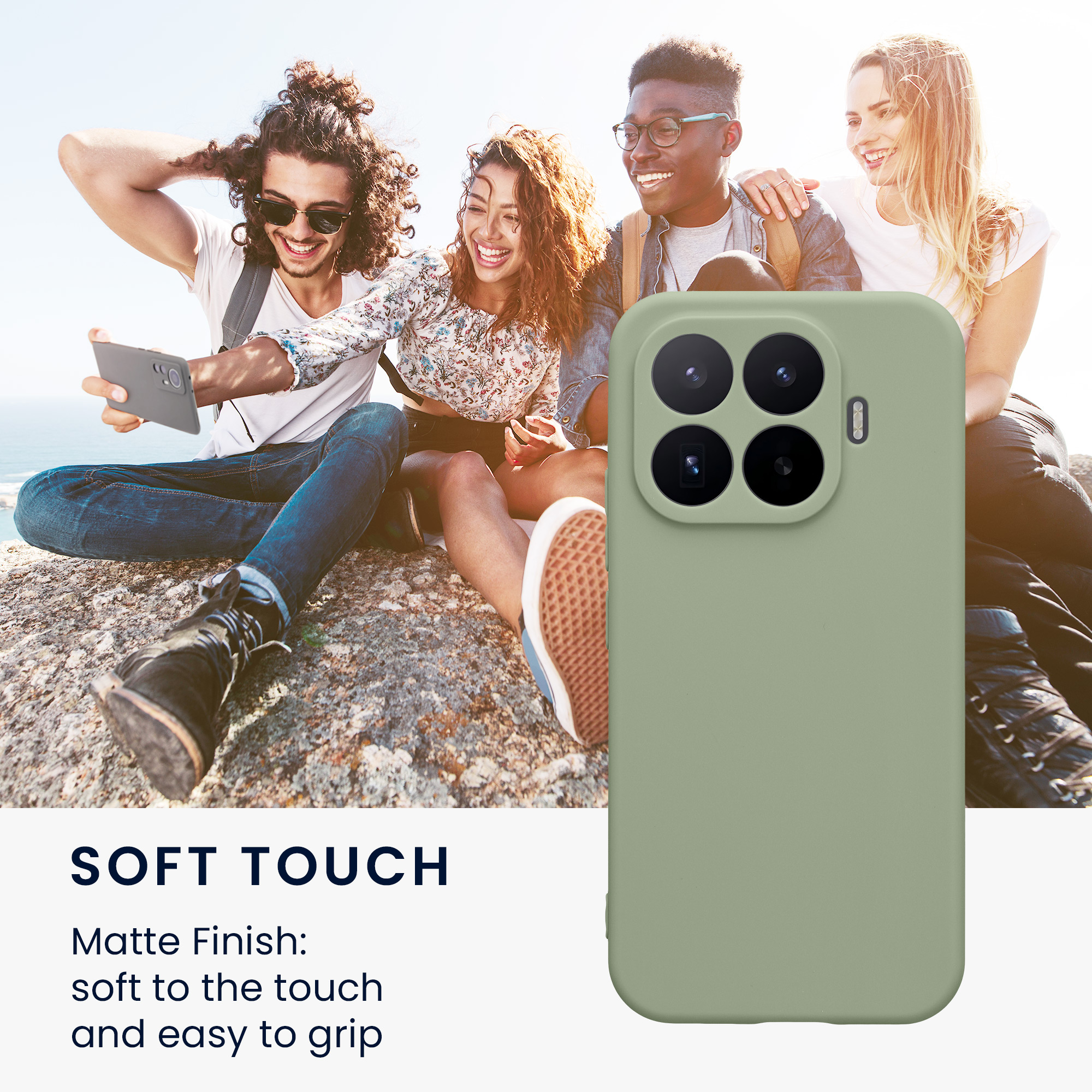 Pouzdro pro Xiaomi 17T kwmobile tenké TPU - šedozelená