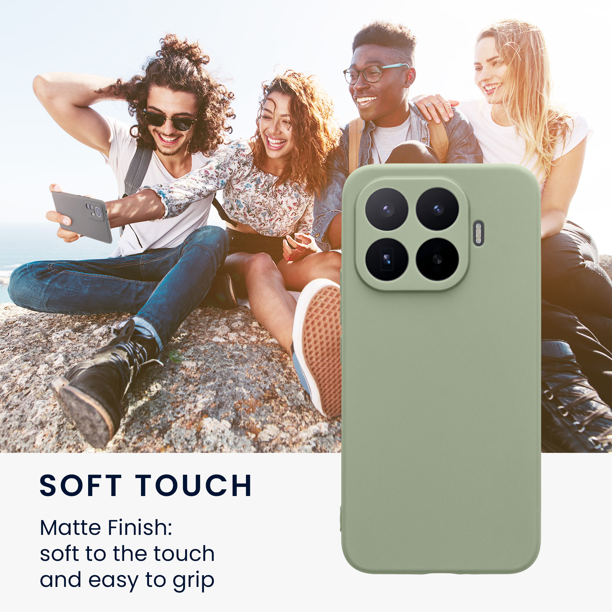 Pouzdro pro Xiaomi 17T Pro kwmobile tenké TPU - šedozelená