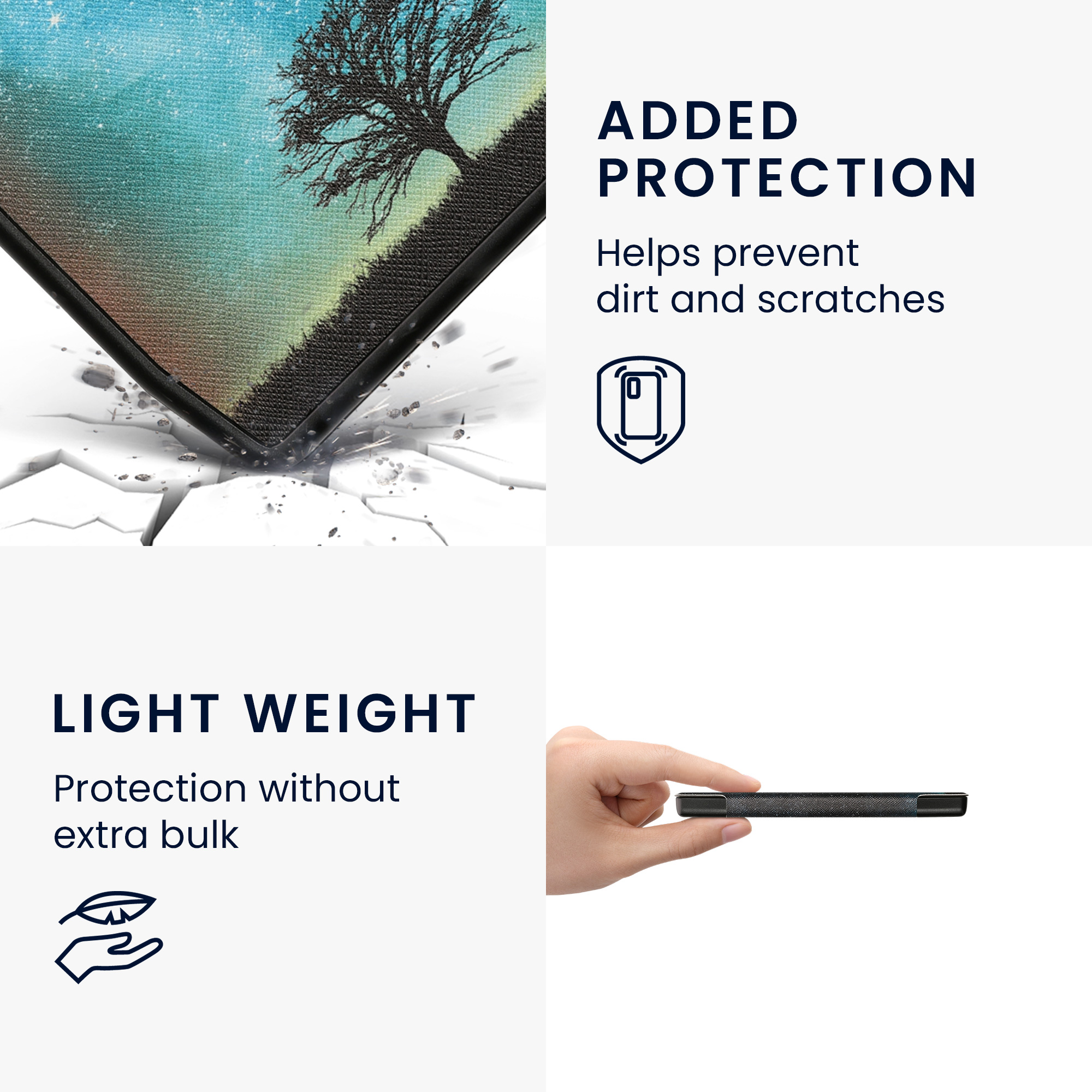 Obal pro Pocketbook Era / Era Color / Era Lite kwmobile - motiv kosmická příroda s modrá / šedá / černá