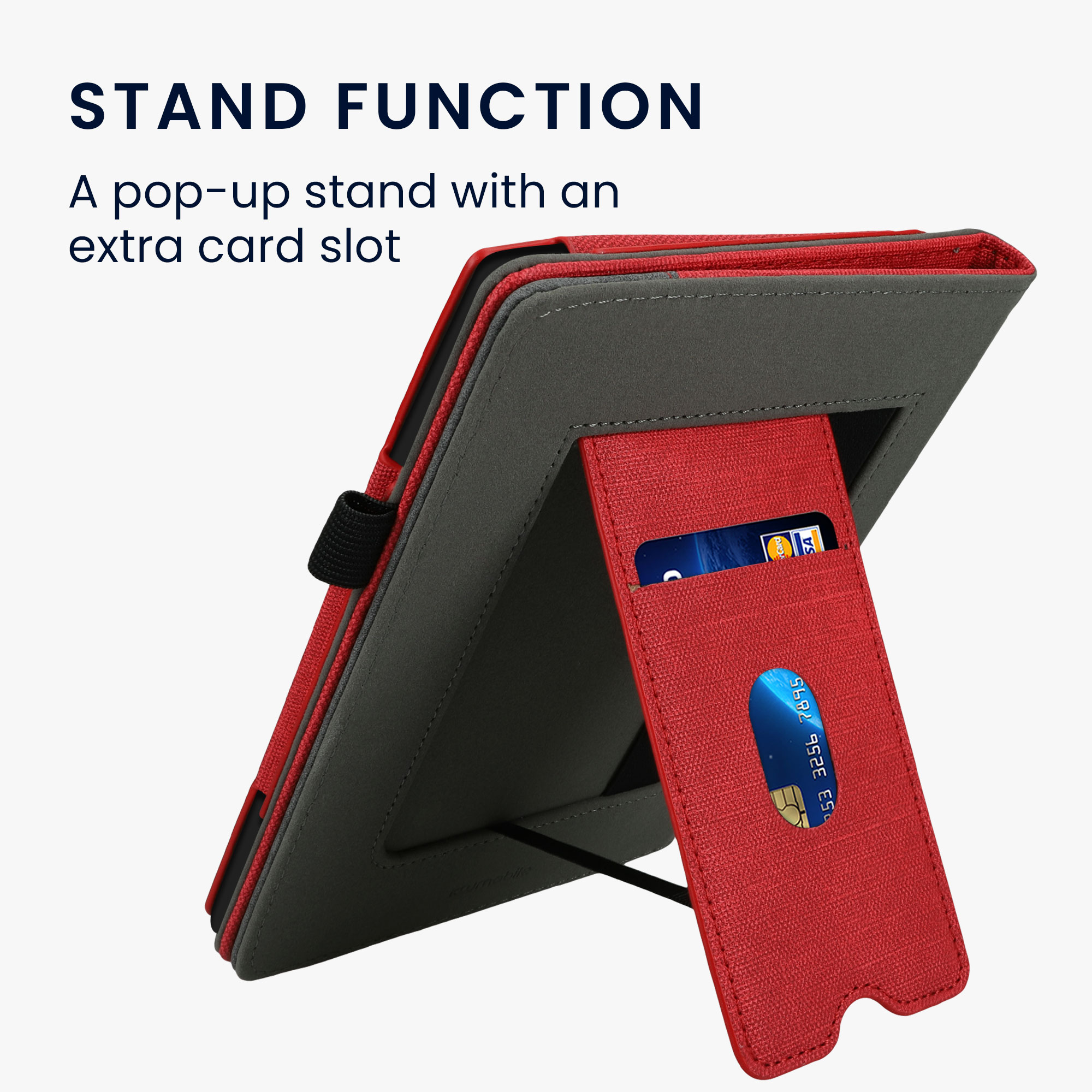 Pouzdro na čtečku kwmobile pro Pocketbook InkPad 4 / Color 3 / Color… - červená / tmavě šedá
