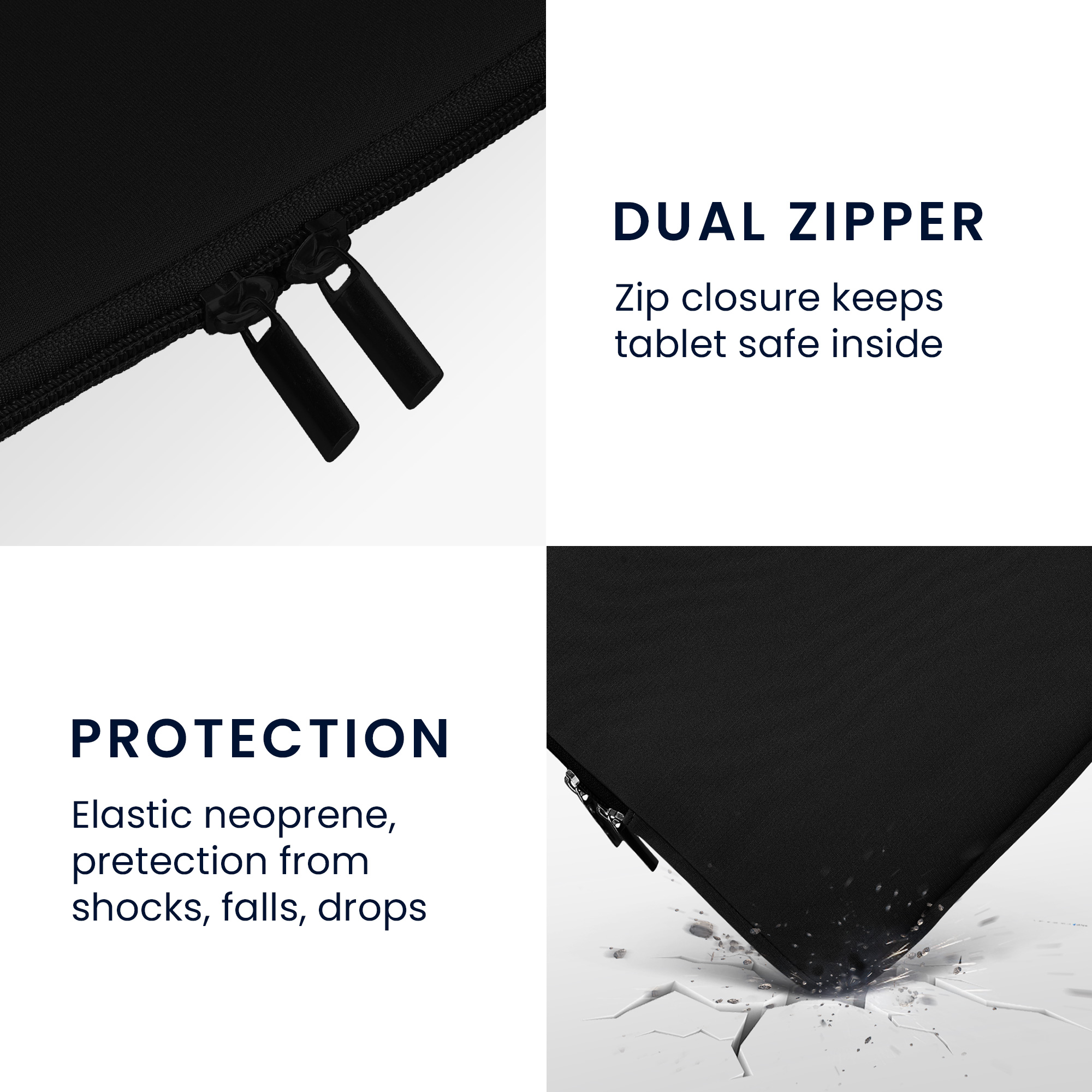 Pouzdro na tablet 13" kwmobile Neoprene Pouch černá