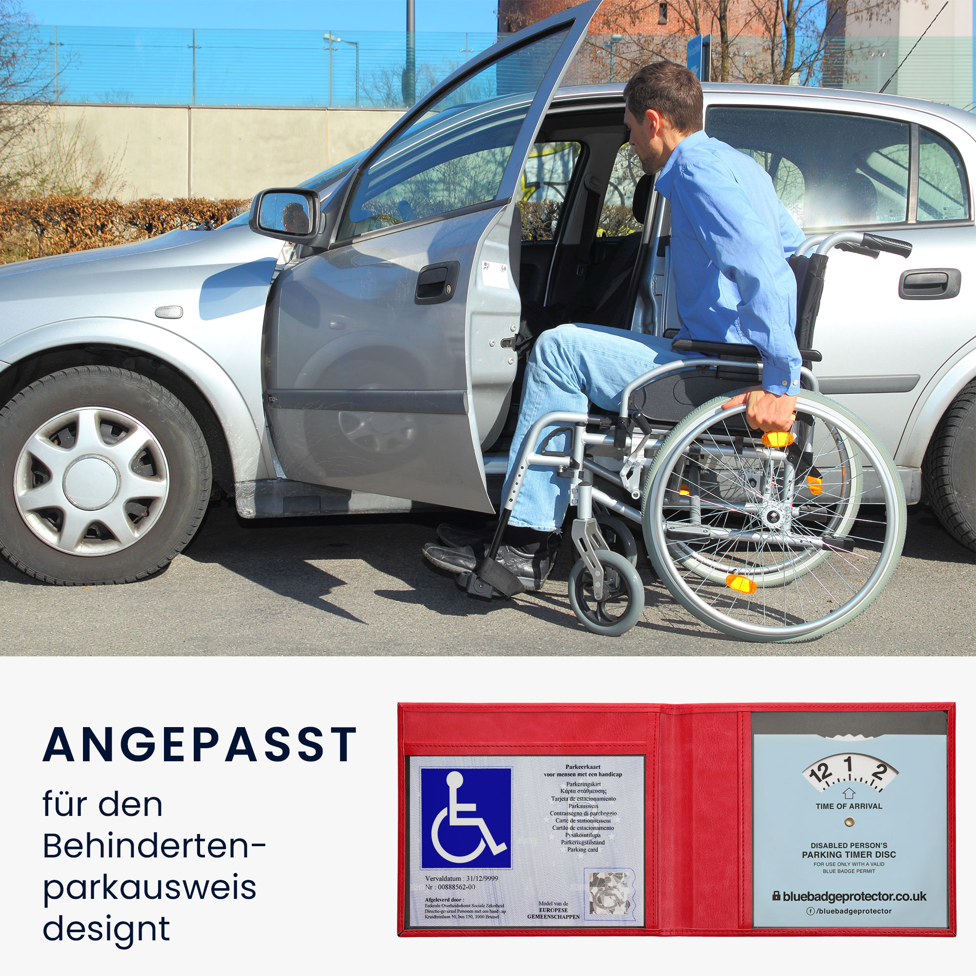 Pouzdro na průkaz Severely Handicapped Pass (German) kwmobile - neonově růžová