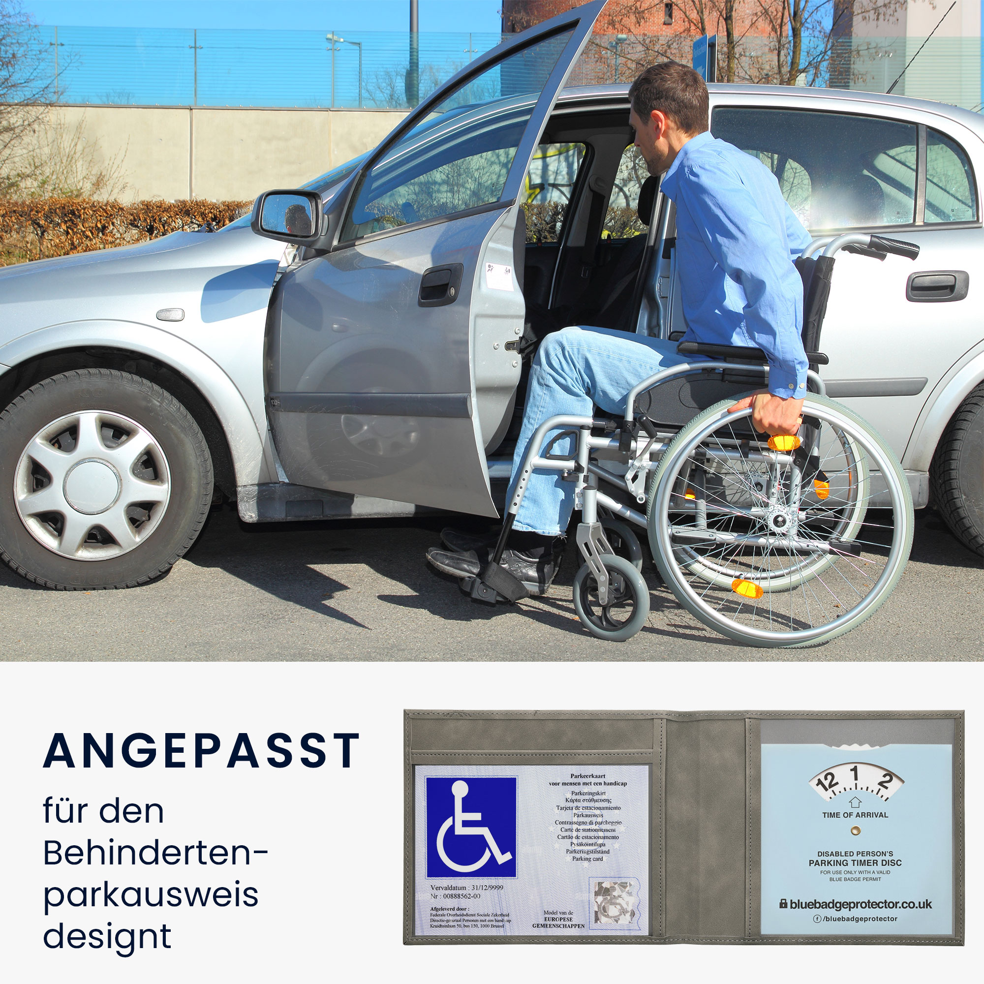 Pouzdro na průkaz Severely Handicapped Pass (German) kwmobile - brushed heart