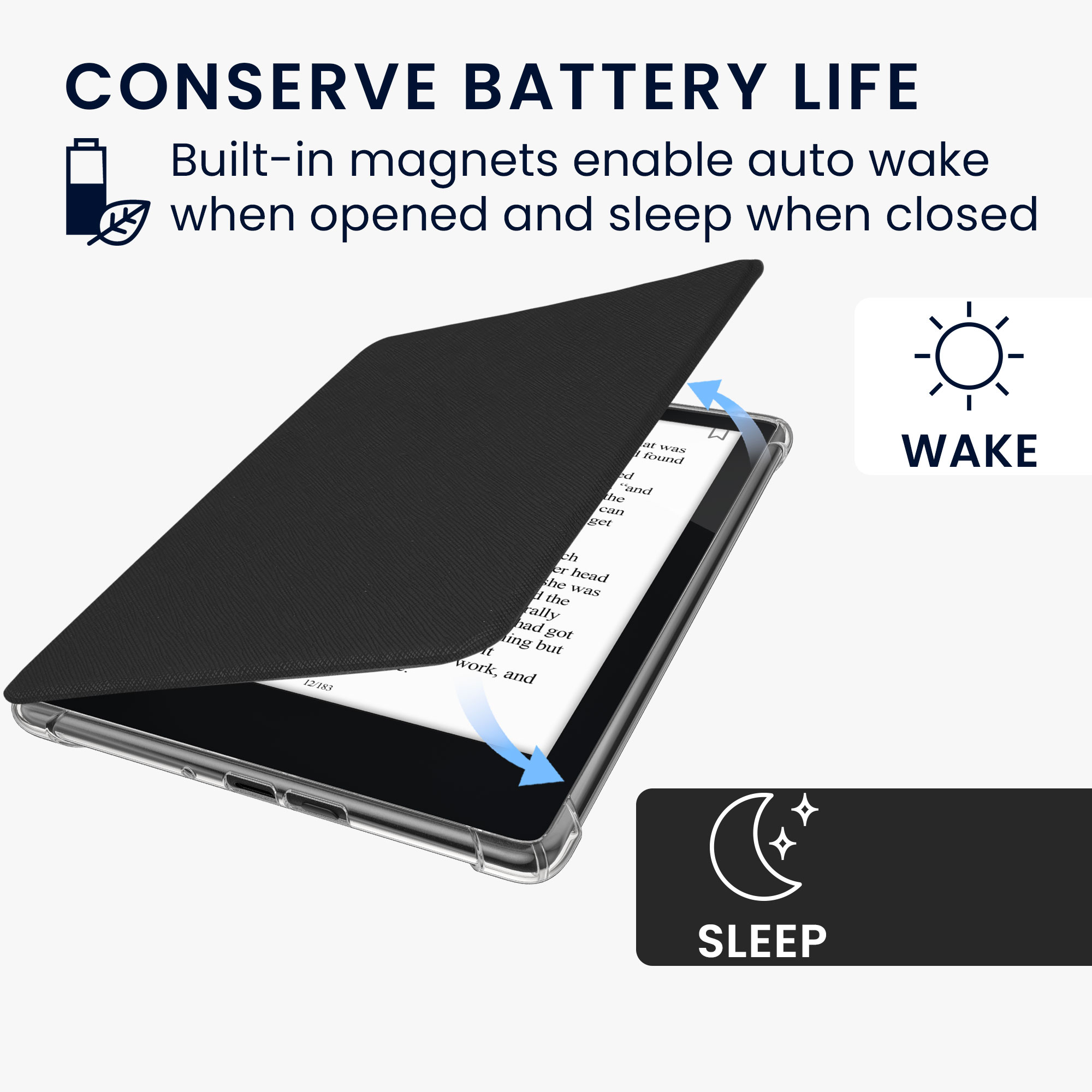 Pouzdro na čtečku kwmobile Kindle Paperwhite 2024 / Colorsoft - Auto-Sleep Function