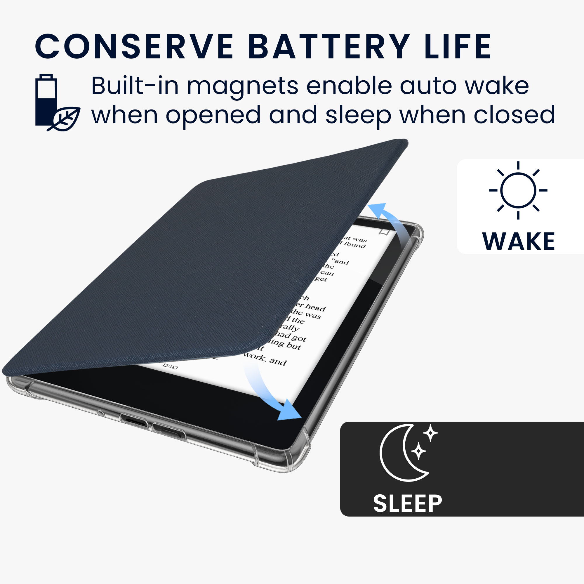 Pouzdro na čtečku kwmobile Kindle Paperwhite 2024 / Colorsoft - Auto-Sleep Function