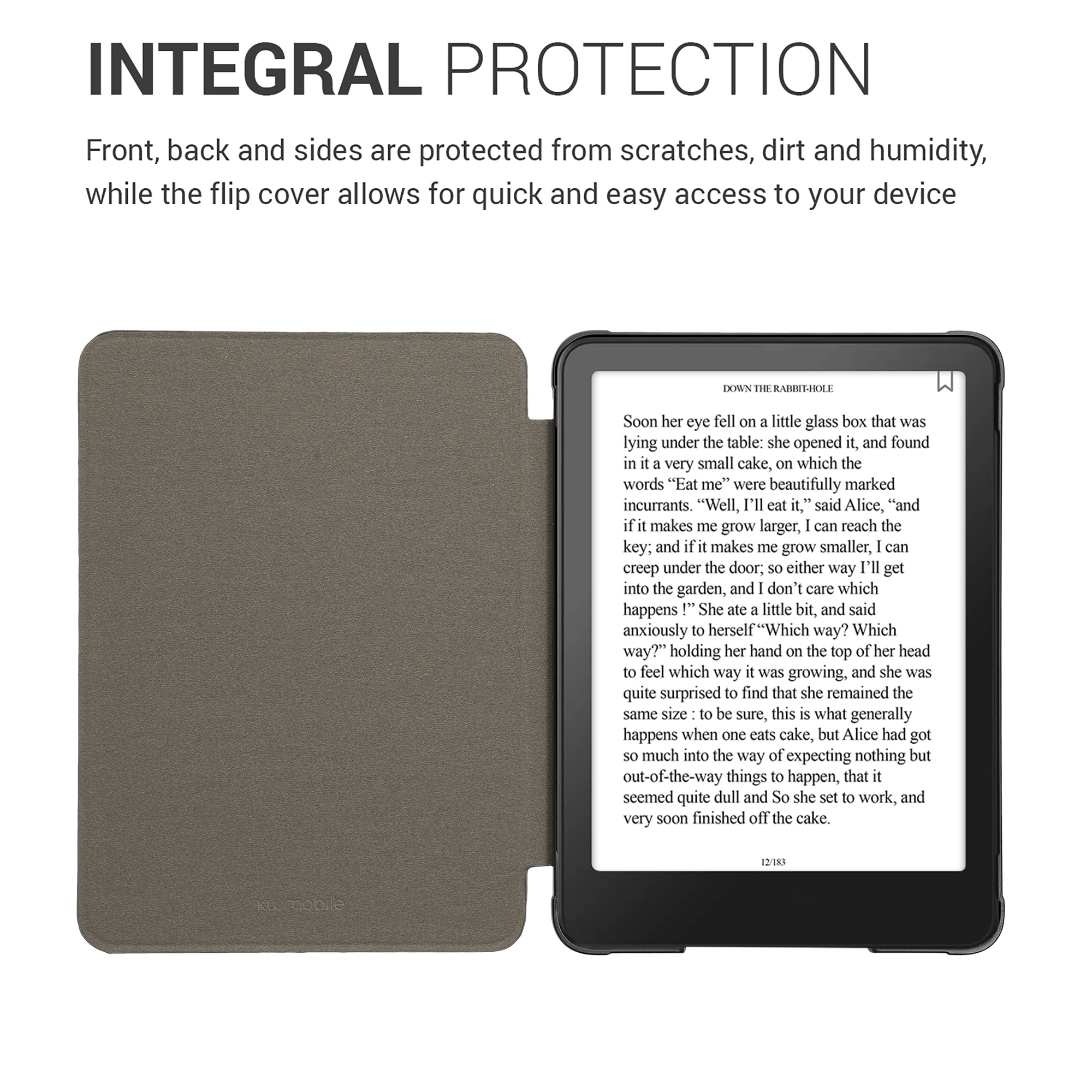 Pouzdro na čtečku kwmobile Kindle Paperwhite 2024 / Colorsoft - tmavě šedá