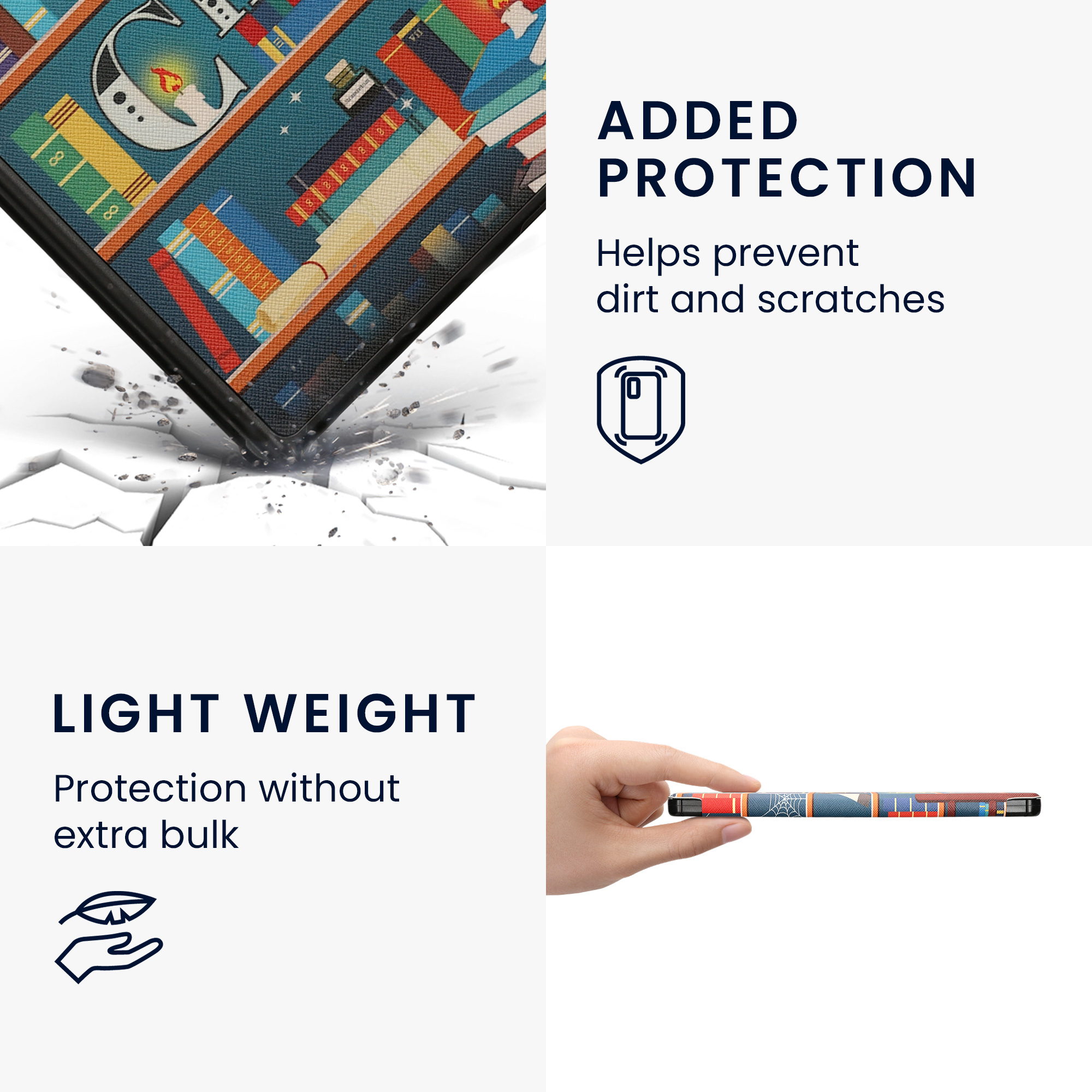 Obal pro Amazon Kindle Scribe 11" (2025) kwmobile - motiv knihovní motto s více barev