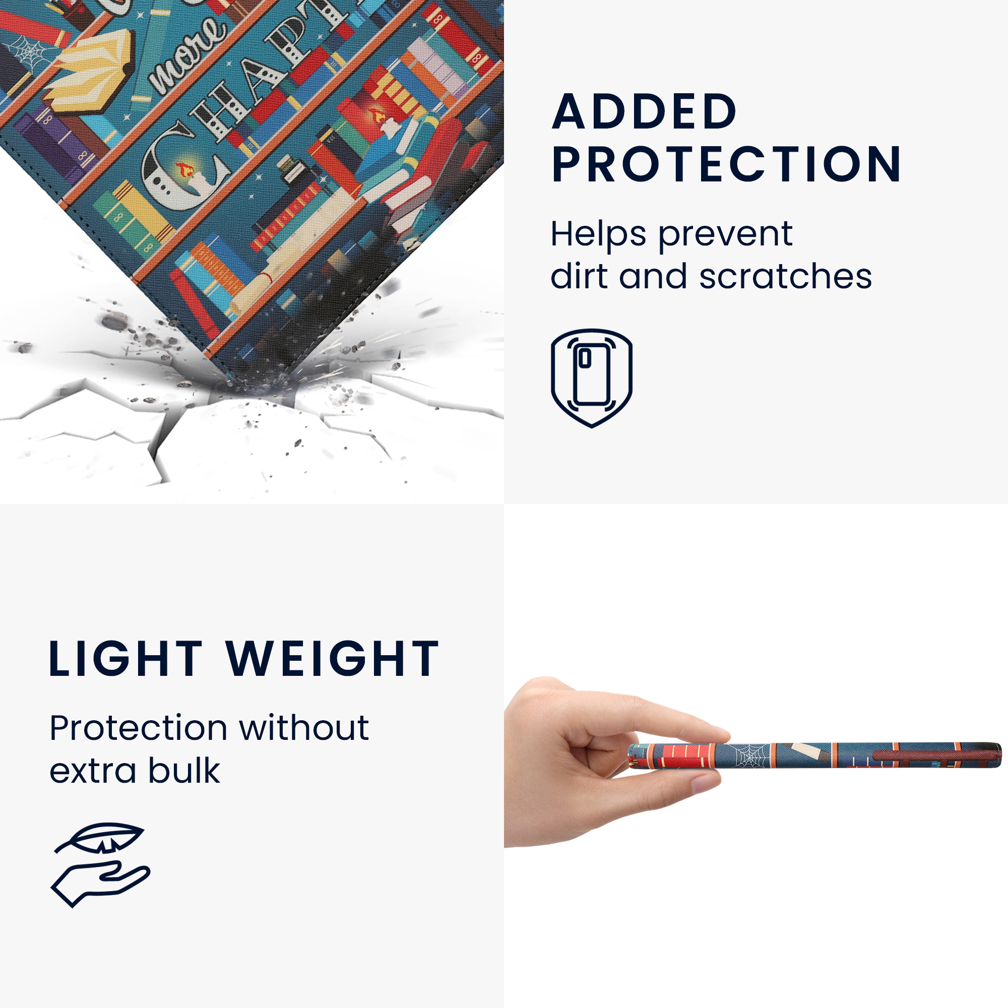 Obal pro Amazon Kindle Scribe 11" (2025) kwmobile s poutkem - motiv knihovní motto s více barev