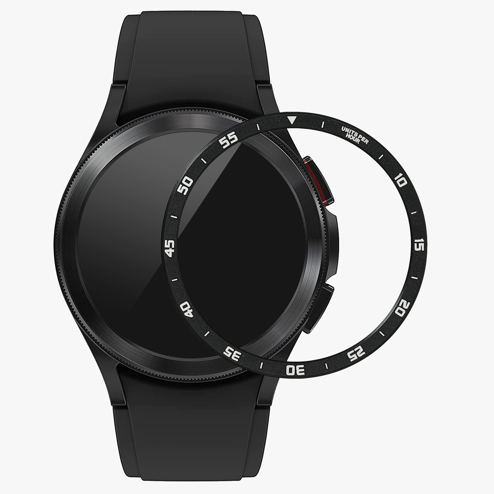 Ochranný rámeček na hodinky Galaxy Watch 6 Classic 43mm kwmobile černý/stříbrný