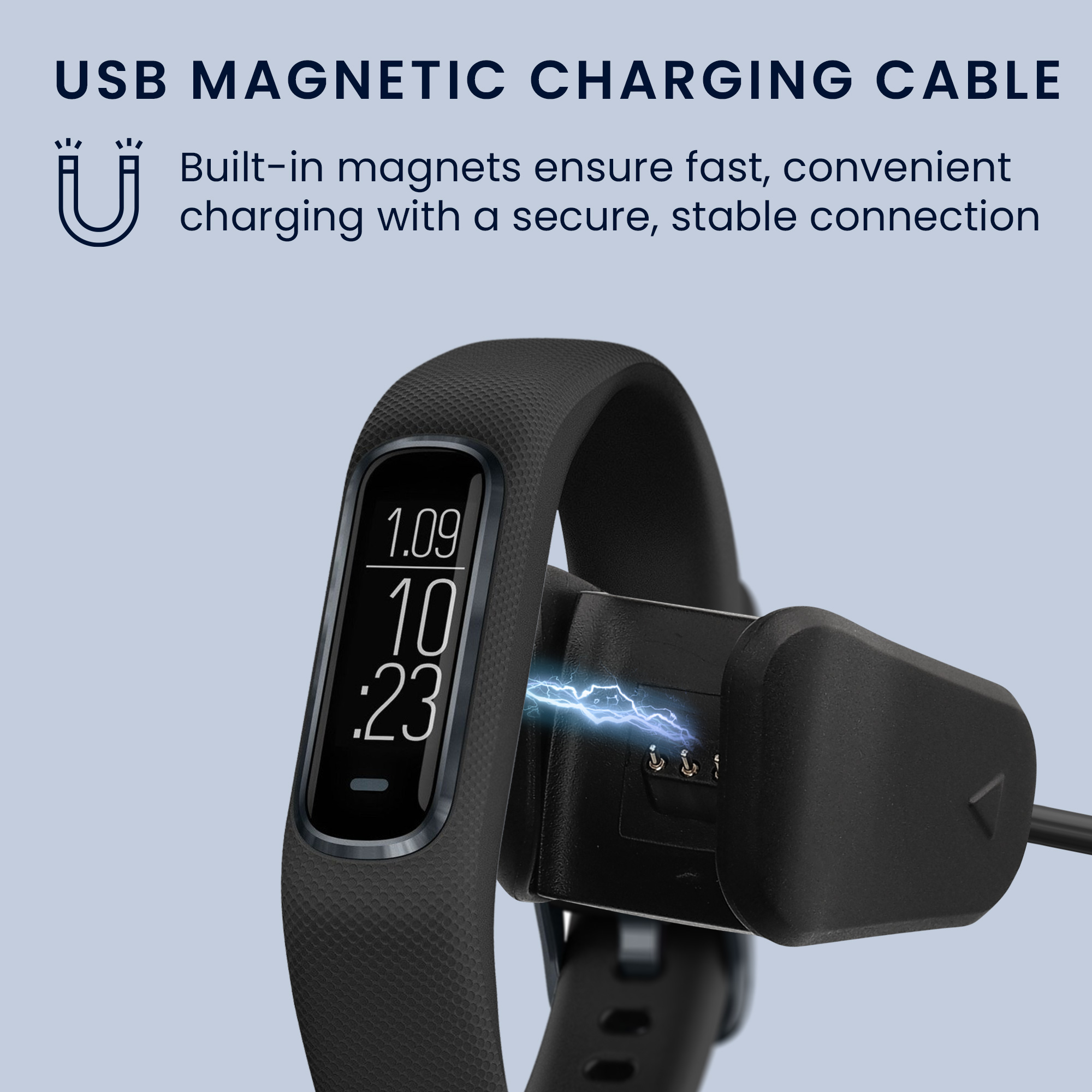 Nabíjecí kabel kwmobile pro Garmin vivosmart 4 - černá