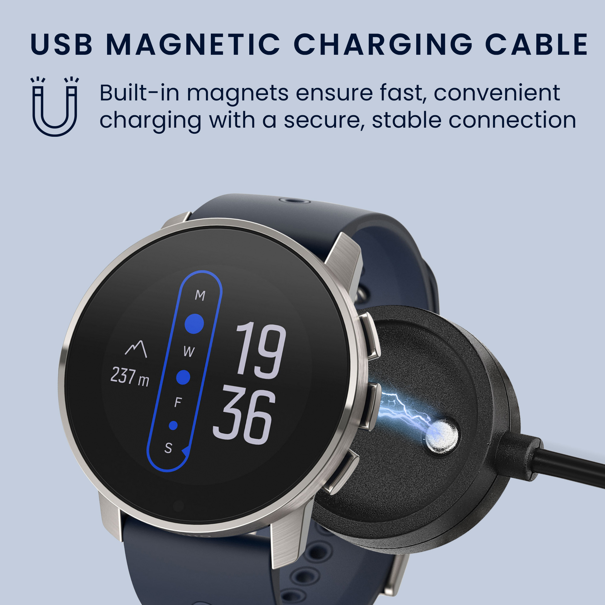 Nabíjecí kabel Suunto 9 Peak Pro kwmobile USB-A černý