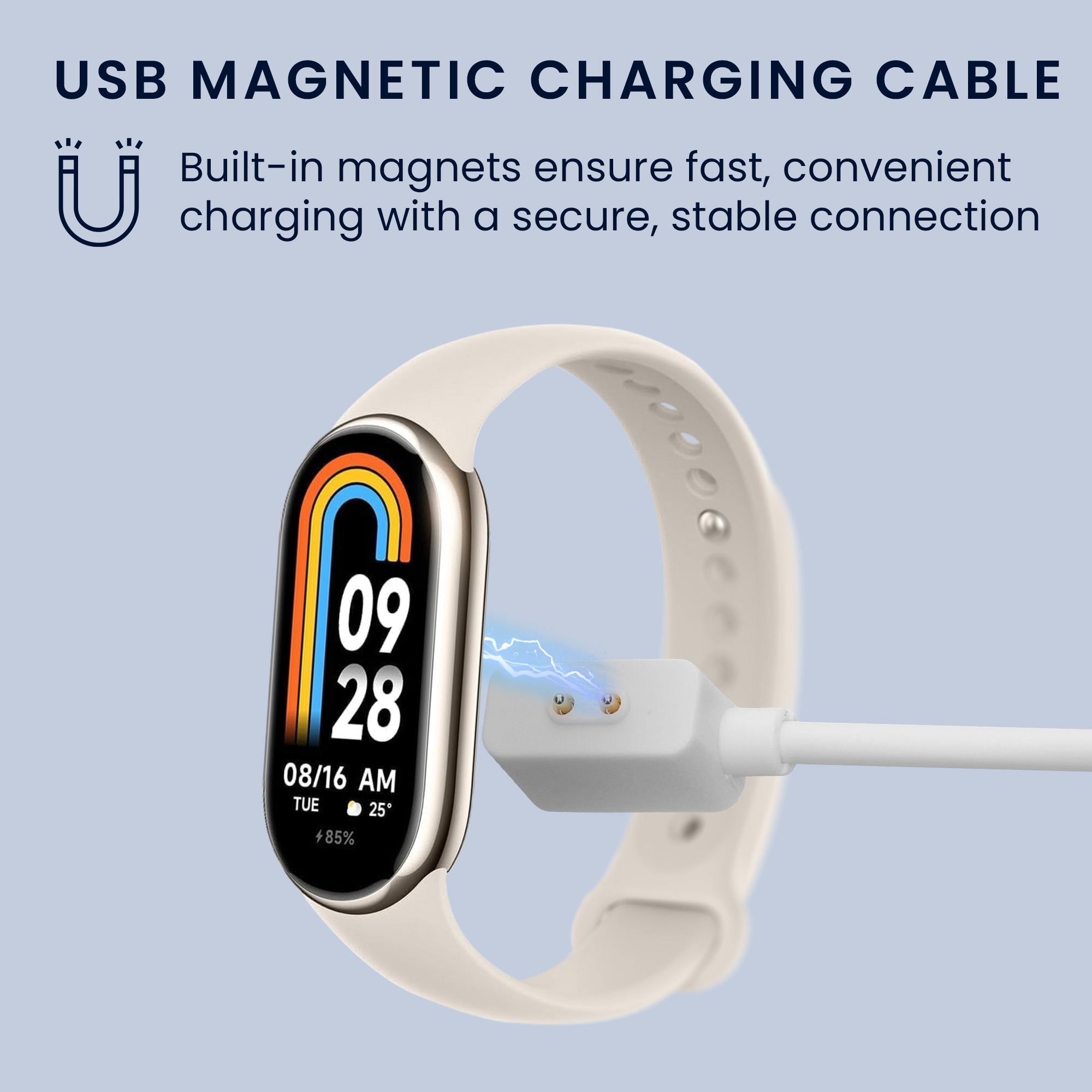 Nabíjecí kabel kwmobile Xiaomi Mi, bílá