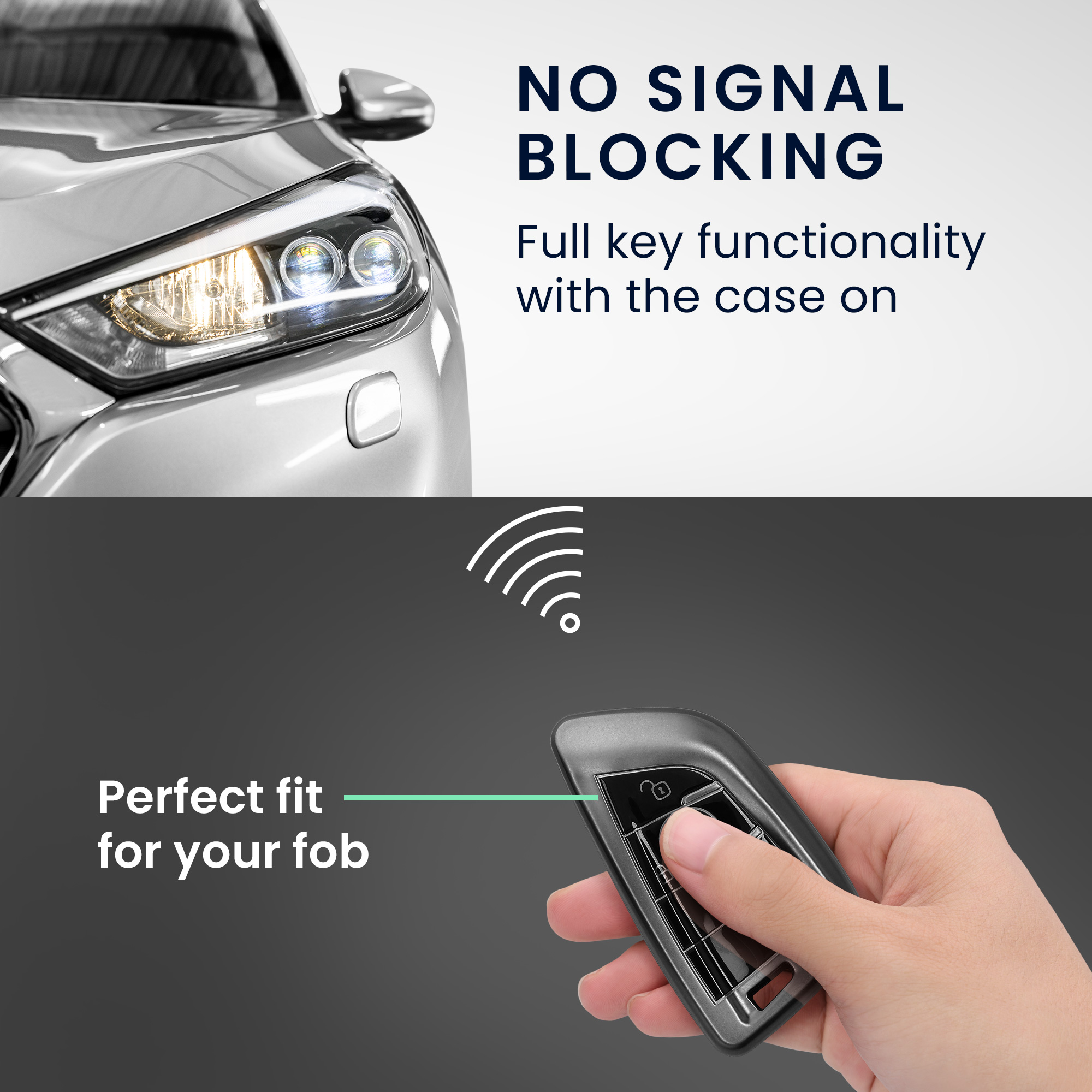 Tpu pouzdro na klíč od auta BMW 3 tlačítka Smart Key protiskluzové matně černé