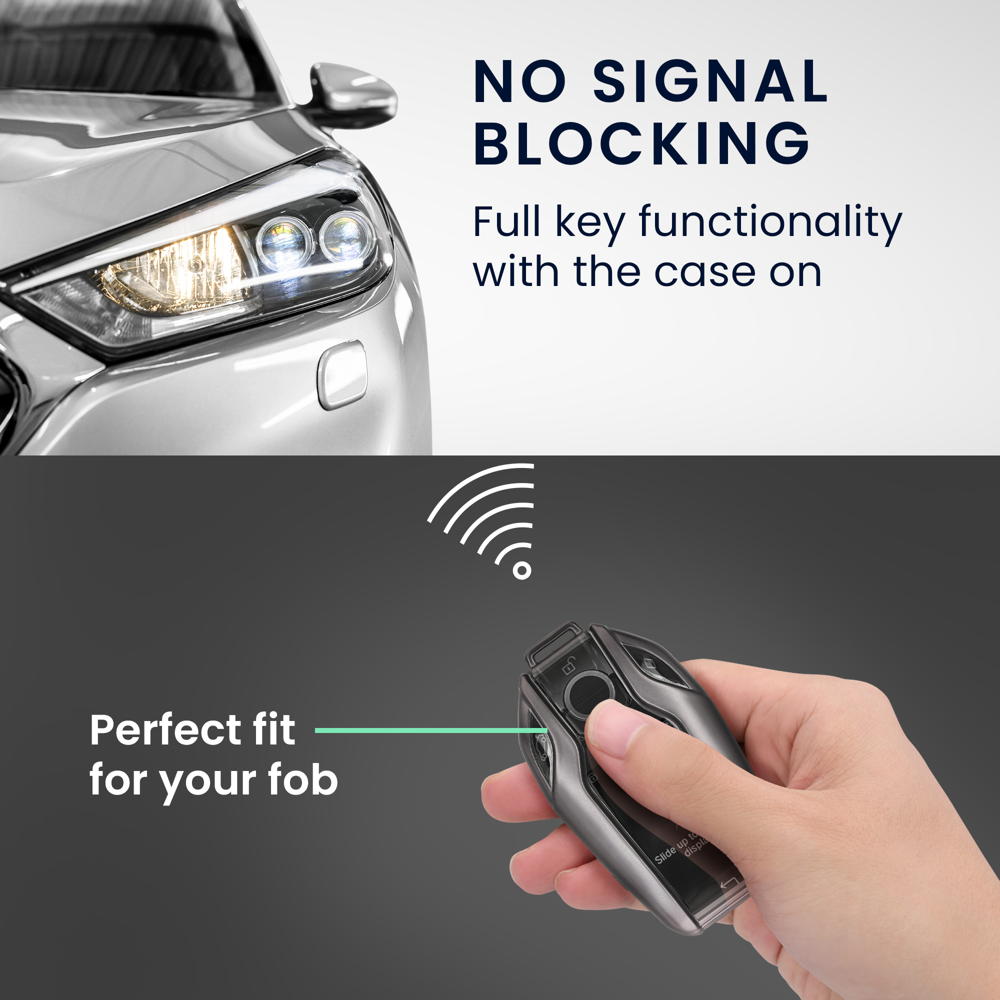 Tpu pouzdro na klíč od auta BMW Display Key protiskluzové matně černé