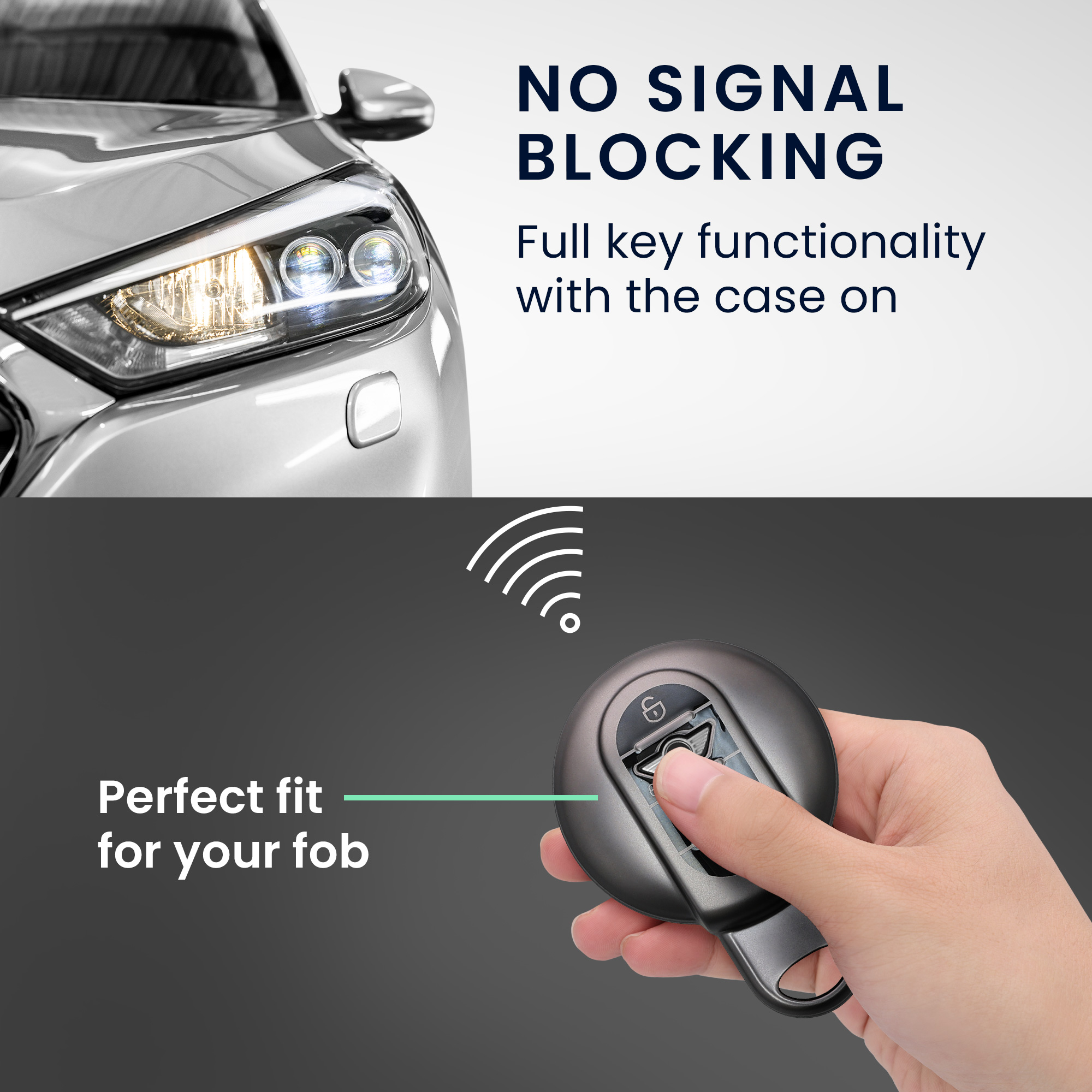 Pouzdro na autoklíč kwmobile pro Mini 3 Button - Matná černá / černá