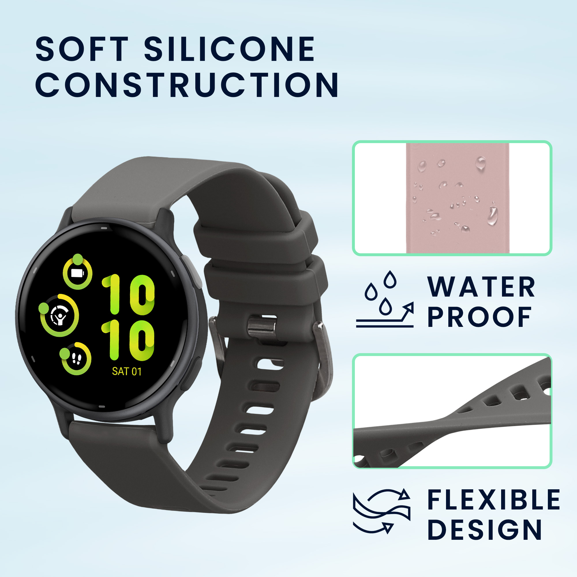 Řemínky pro Garmin vivoactive 5 / active 5 kwmobile silikonové - šedá / starorůžová