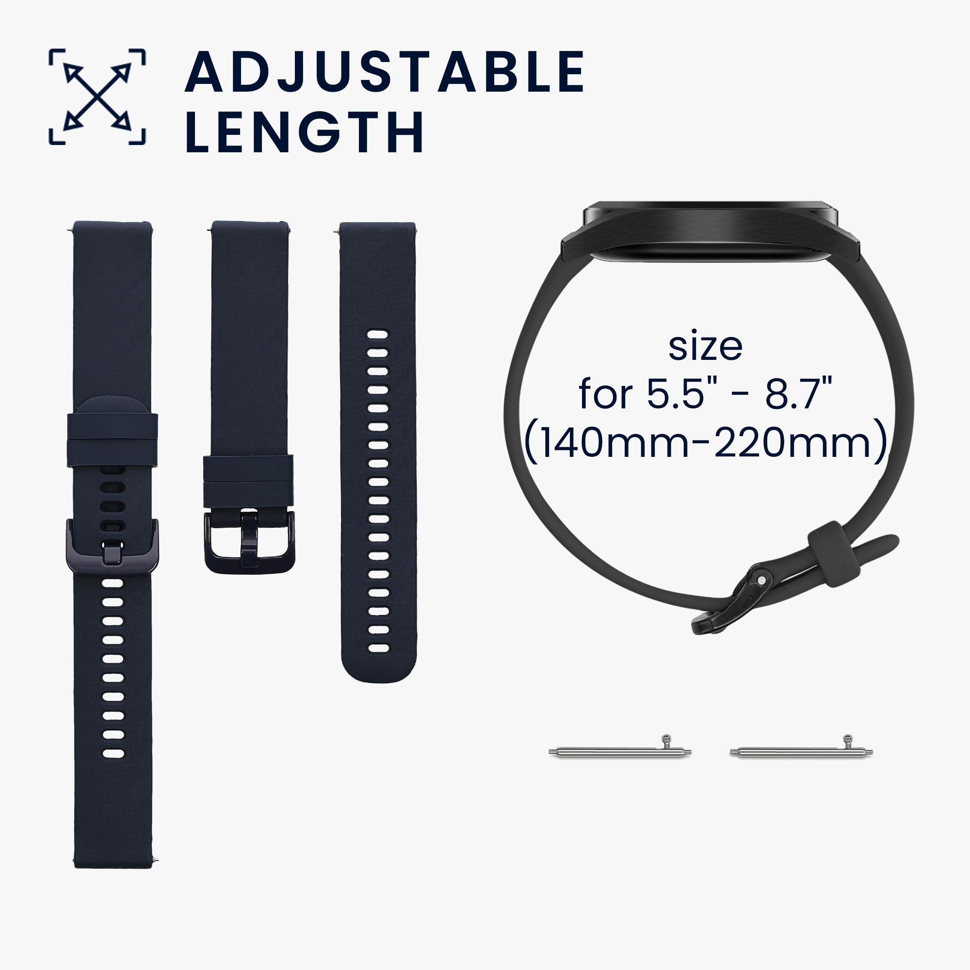 Řemínek k hodinkám COROS PACE 2 / APEX (42mm) Strap kwmobile - tmavě modrá