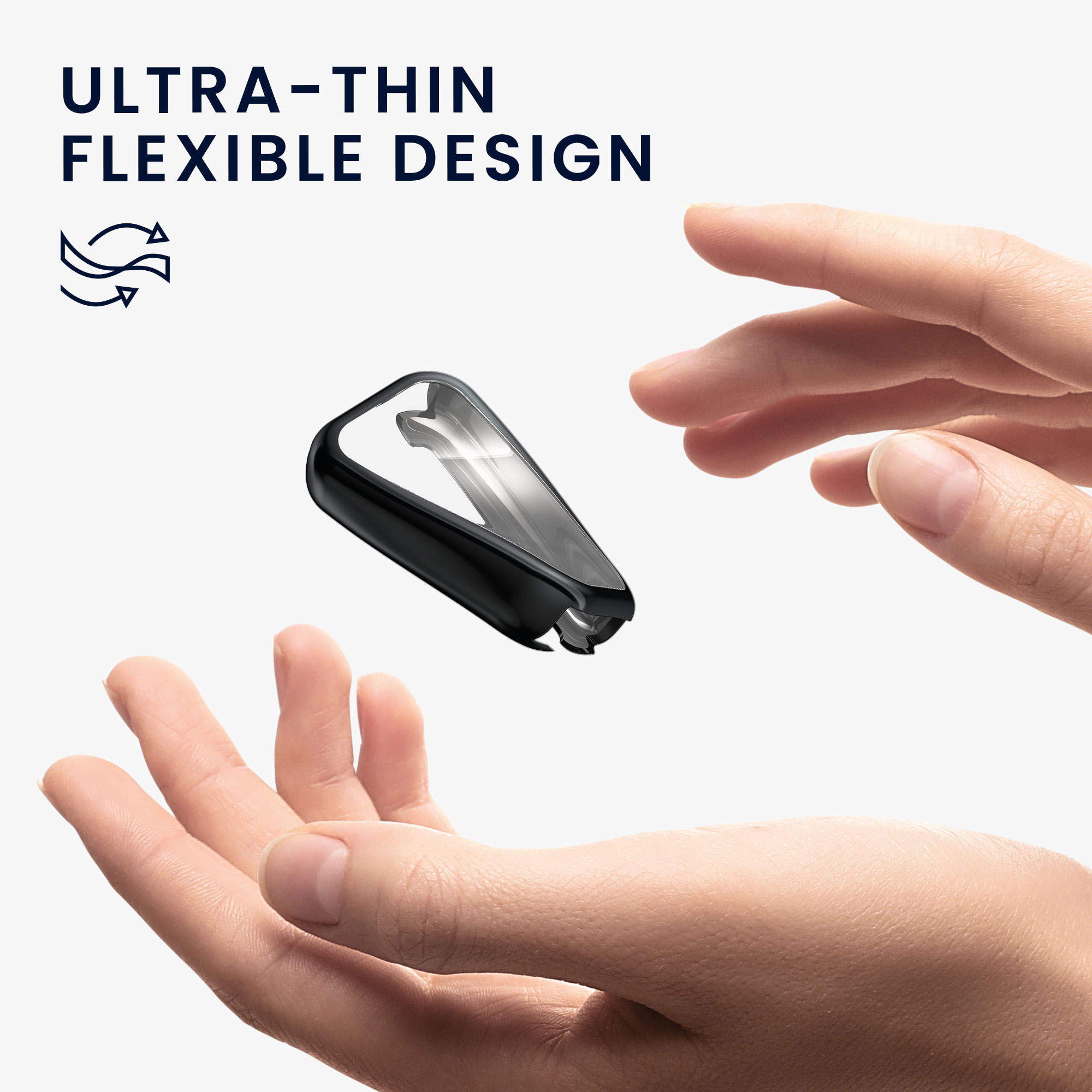 2x Ochranná fólie Xiaomi Smart Band 8 Active / Redmi Band 2 kwmobile - černá / růžově zlatá