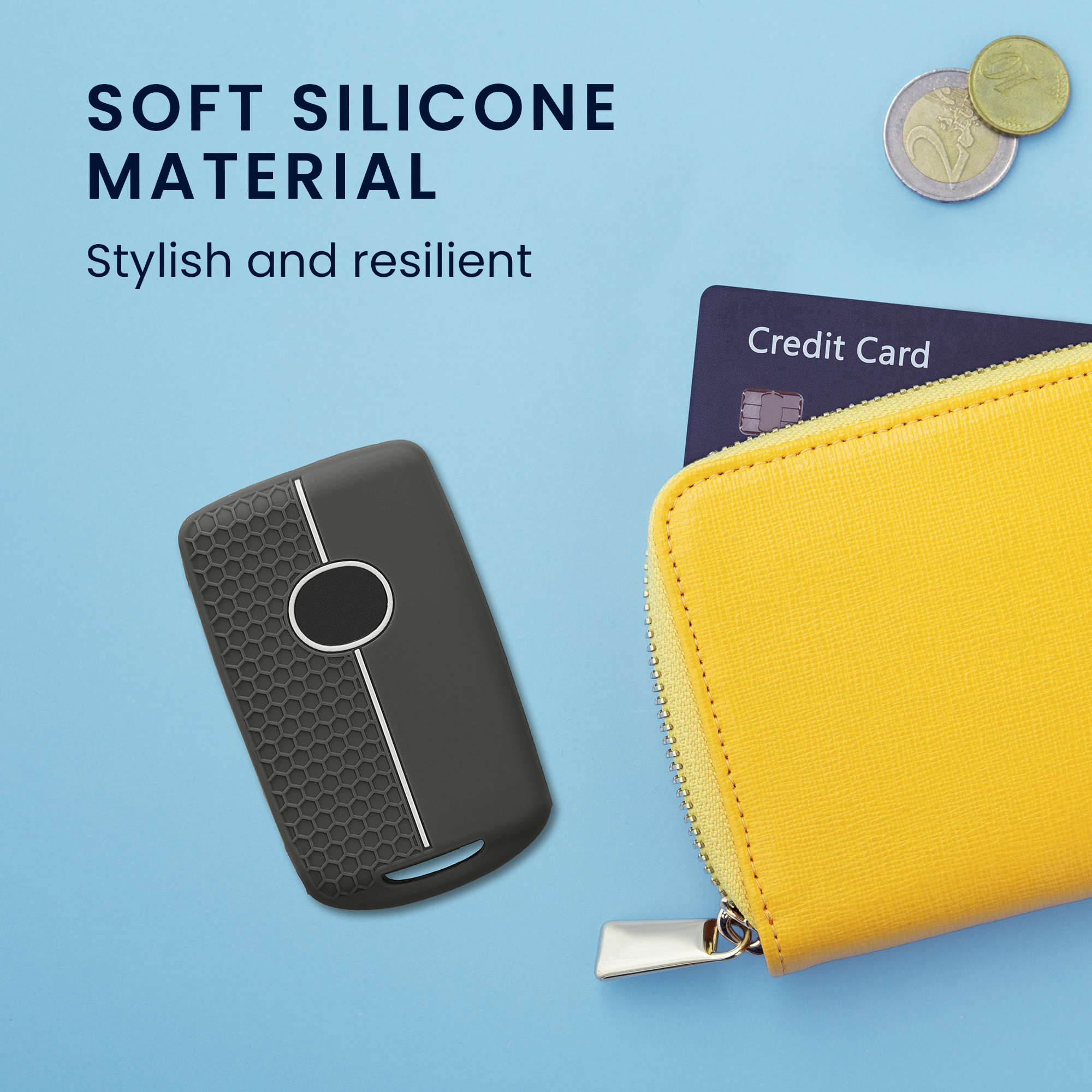 Pouzdro na klíč od auta Mazda - kwmobile - bílá/šedá