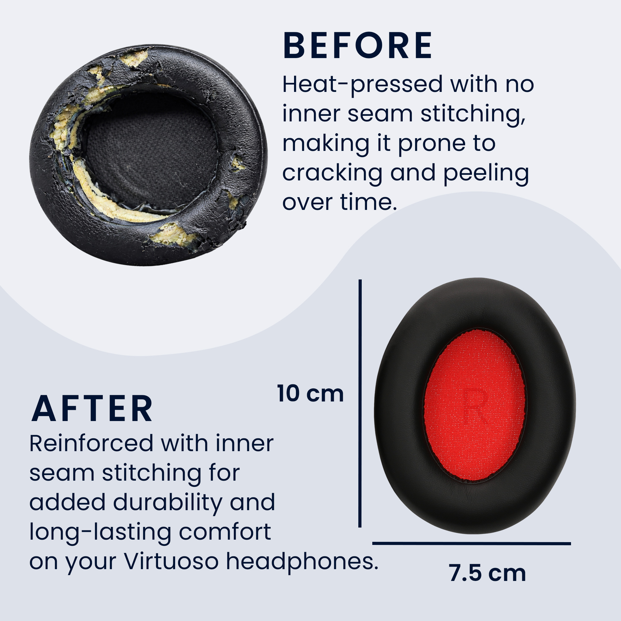 Náhradní náušníky kwmobile pro 1More SonoFlow / SonoFlow SE Replacement Ear Pads, černá