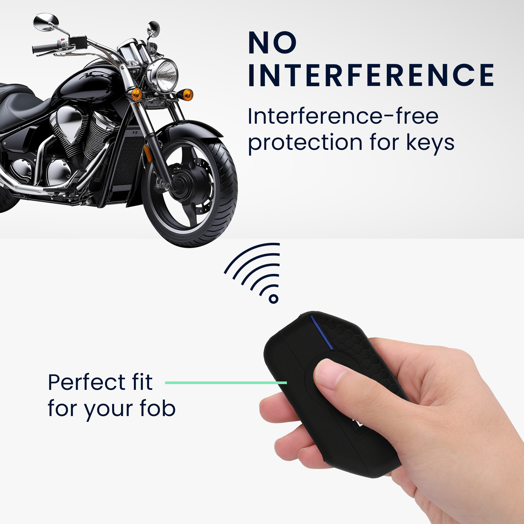 Silikonové pouzdro na motocyklový klíč BMW motocyklový klíč Motorcycle Key černo-modré