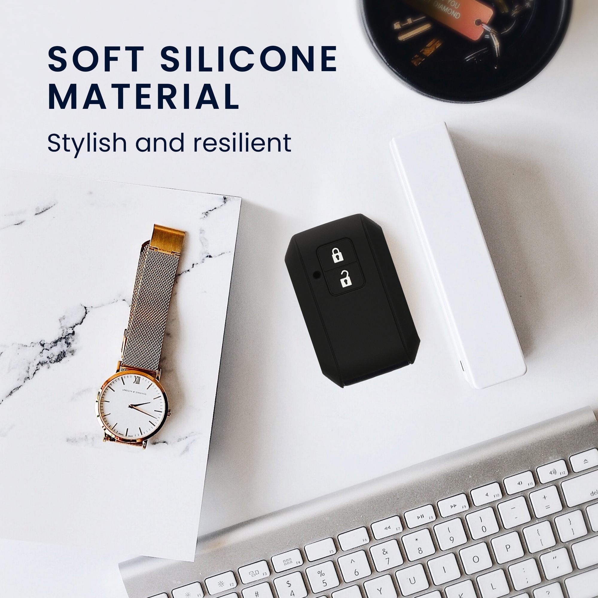 Pouzdro na klíč od auta Suzuki 2 Button Car Key kwmobile - červená / černá