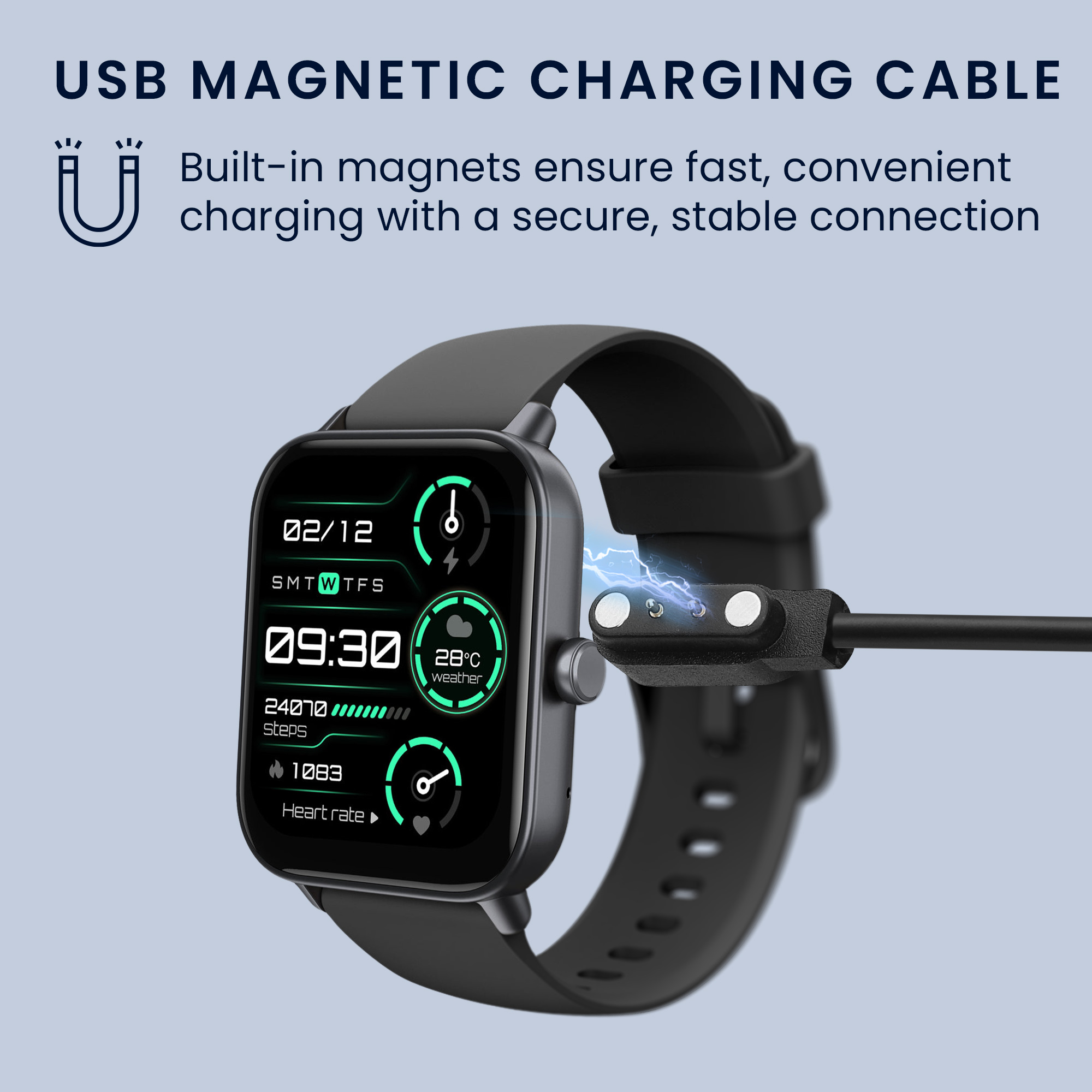Nabíjecí kabel k chytrým hodinkám Nerunsa P66D / NiUFFiT P66 / Ddidbi P66D / IDW19 / IDW13/...